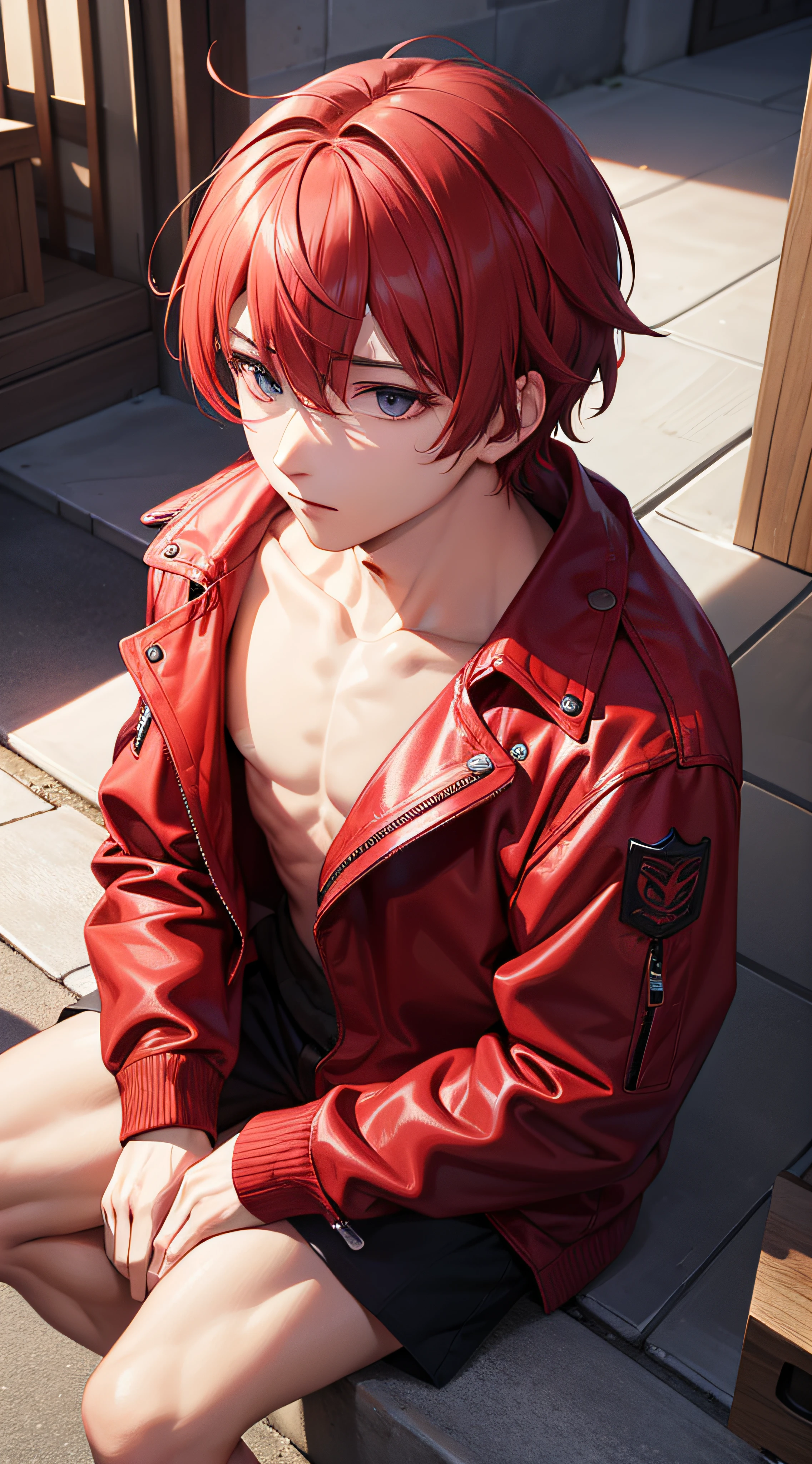 1male, materialized, red