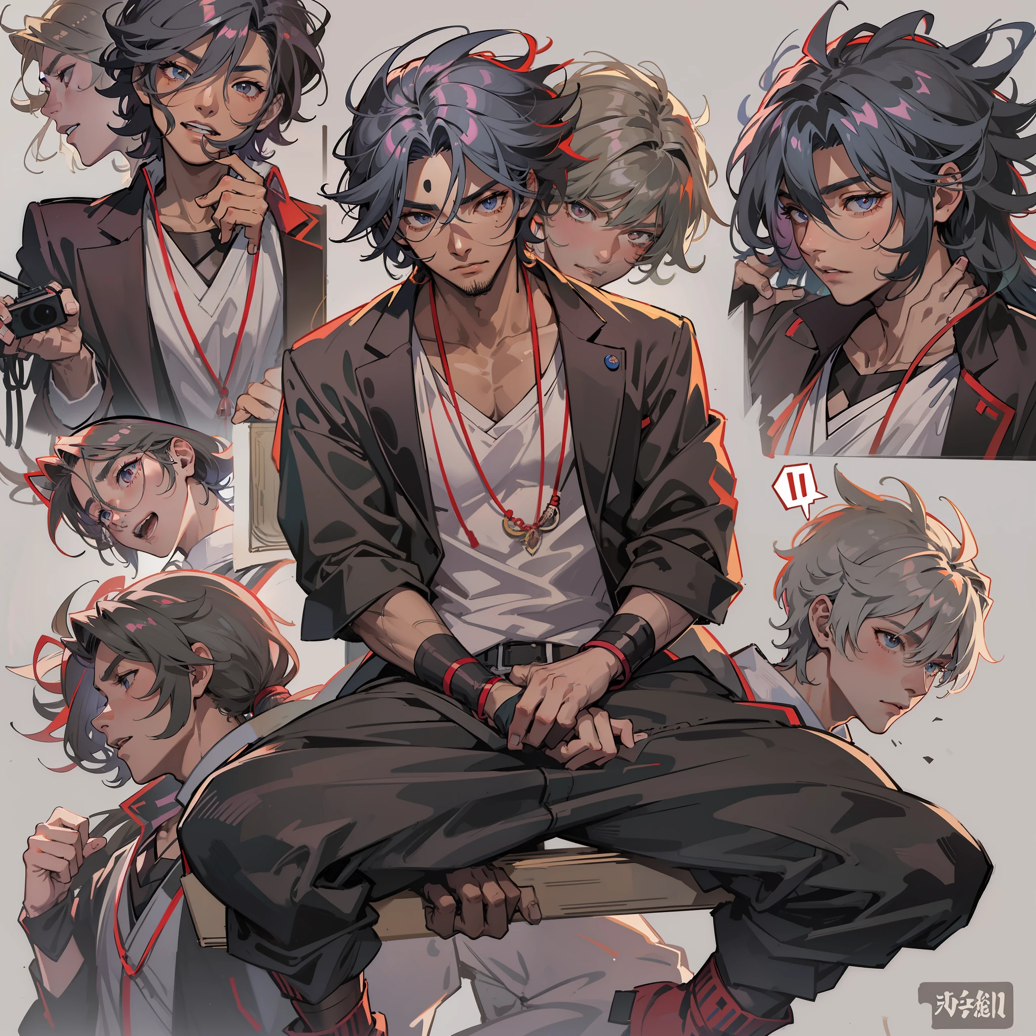 This is not a film and television work, Dude really brought?Anime people without shirts sit on benches in the room, Handsome anime pose,big laughter, handsome guy in demon killer art, Anime handsome man, by Yang J, Badass anime 8 K, male anime character, of a guy,Range Murata and Artgerm, male art, yasuke 5 0 0 px models, most strongest pose, handsome japanese demon boy, trending on artstation pixiv