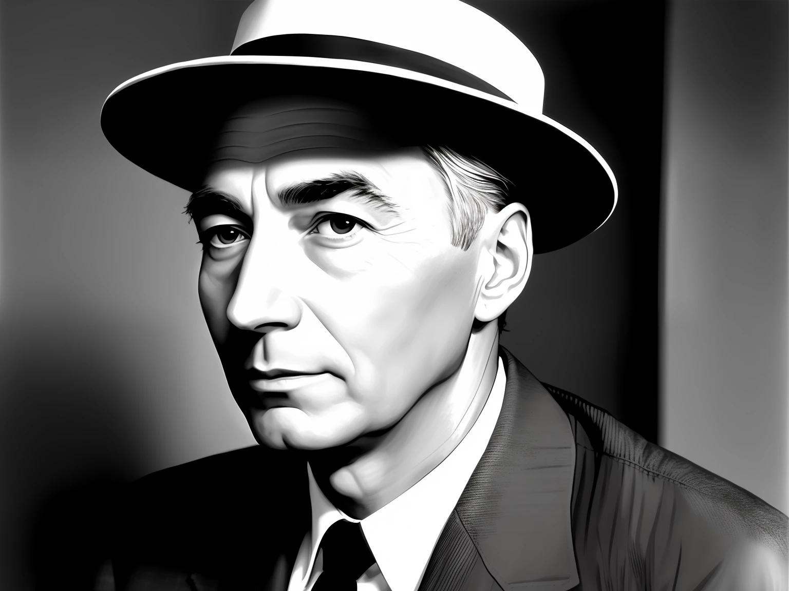 Homem, Retrato de Robert Oppenheimer,