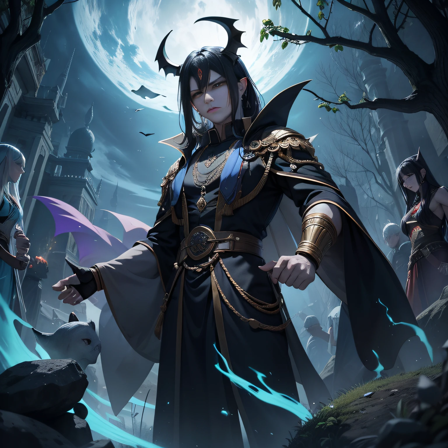 Vetala（Vetala）ha、It is an imaginary creature from Indian lore and Hindu mythology。Vetala is often portrayed as a vampire or ogre-like being.、In particular, it is said to wander haunting the spirits of the dead.。Below is、It is a representation of a general Vetala image with several keywords.：

Commander of the Spirits of the Dead: Vetala is depicted as the leader of the spirits of the dead。They wander haunting the spirits of deceased humans、May cause mischief and confusion。

Vampire elements: Vetala sometimes has vampire traits。May suck live blood、a person々It is said to terrorize。

Supernatural powers: Vetala is said to have supernatural powers.、disappear、It exhibits mysterious powers such as changing its appearance。

Cunning and knowledgeable: Vetala is often portrayed as a cunning and knowledgeable being。a person々Good at deceiving。

Siambooki: It is often said that Vetala lives under a tree called Shambuki。Active under this tree、It is said to increase the power。

Vetala is mentioned in Indian folklore and folklore.、Often depicted as mystical beings with elements of dead spirits and vampires、A fantastic character deeply rooted in Indian culture。