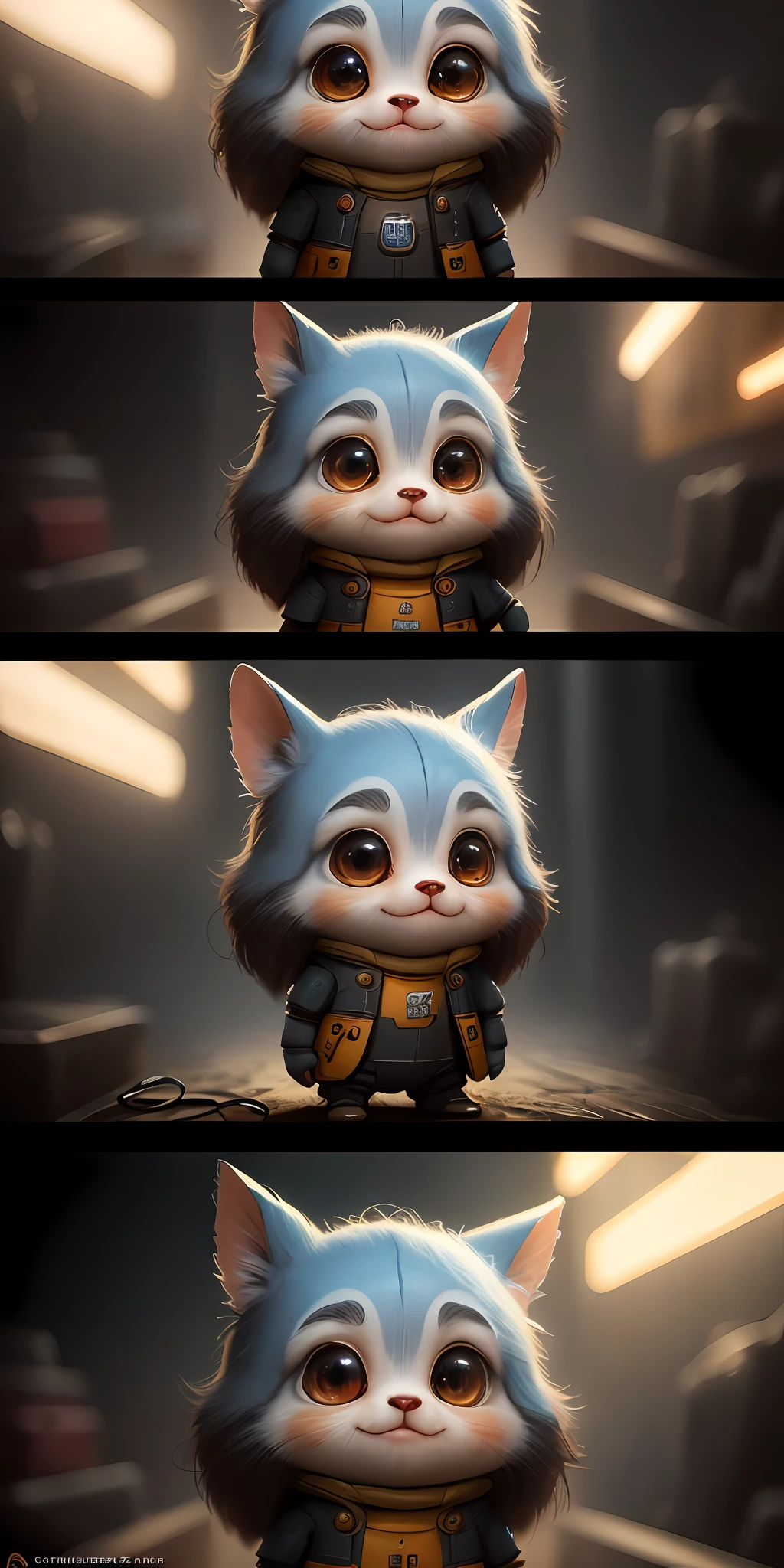 cbzbb,   Brad Johnson ,charachter,cute, little, beautiful, Devian Art, Trending Artstation, Digital Art, Detailed, Cute, Realistic, Humanoid, Character, Tiny,Cinematic Sho,Cinematic Lights,Looks happy