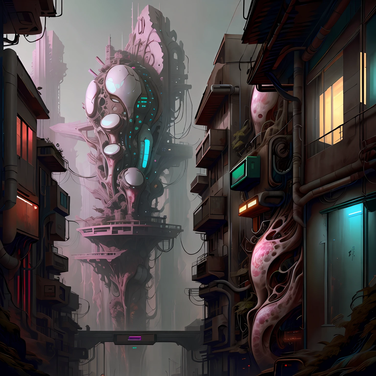 Biopunk artificial intelligence
street