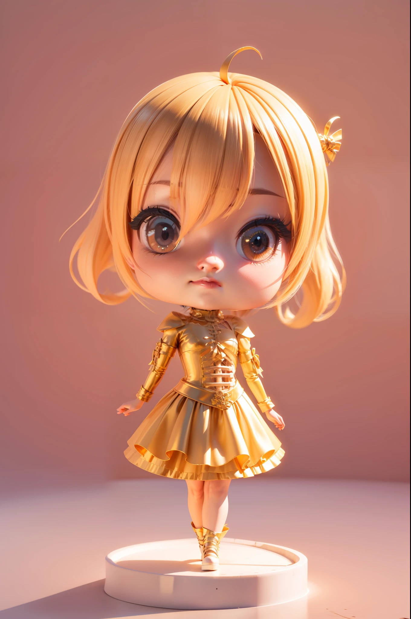 (((chibi 3d)))1girl in？、during the day、Skeleton walking in luxurious dress、