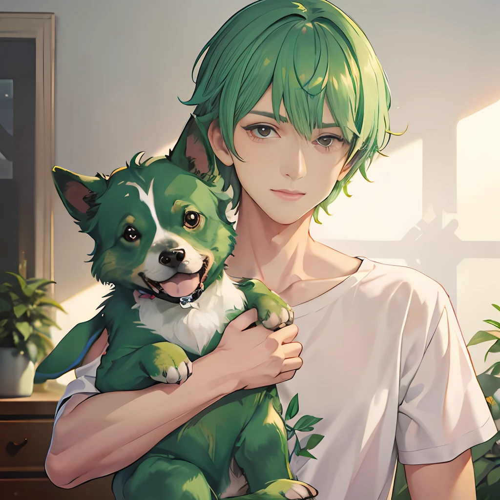 cachorro com peixe