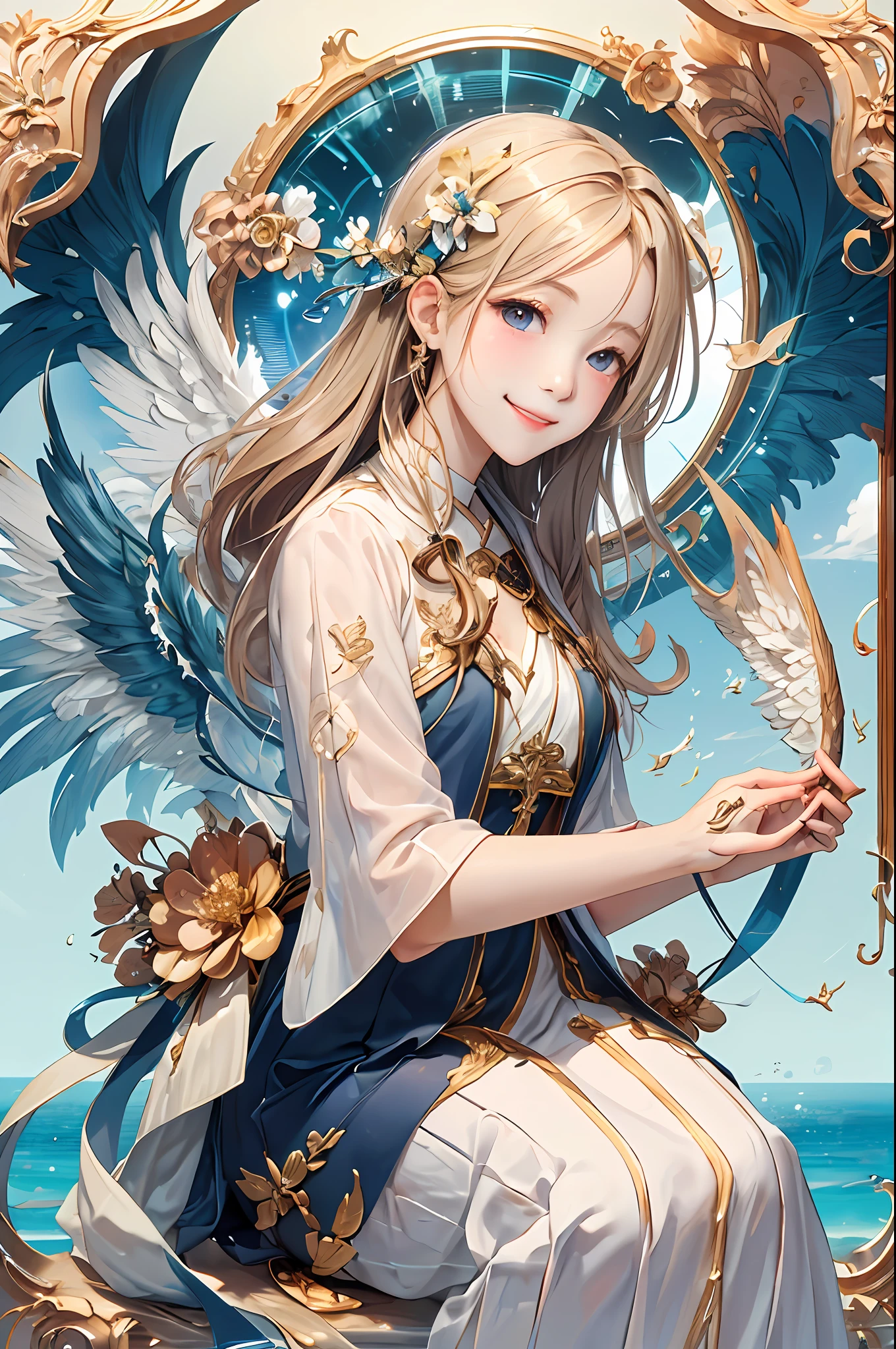 Welcome to the unknown、Angels will guide you、kindly smile、Beautiful girl with a sense of transparency、Mare