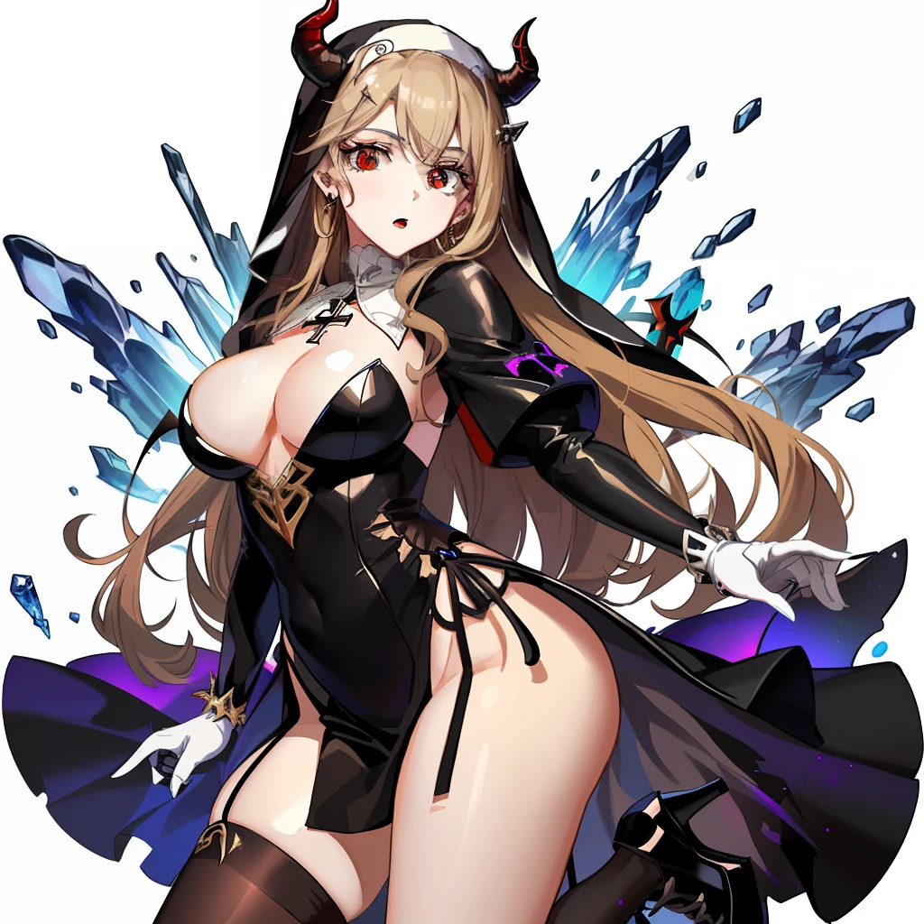 1girl,blond hairbl,a skirt,Beautifully dressed,Raised sexy,stocklings,Venom clothes,drools,Be red in the face,possess,Gorgeous high heels,standing on your feet,devils,Out-of-body experiences,Evil magic wand, ellegance, curvy build, middlebreast, Medium-long messy hair, (long whitr hair), Bangs trimmed, Rich expressions, Translucent skirt,standing on your feet,Luxurious outfits,Stereo light,teardrop,high-heels,standing on your feet,(Masterpiec suffers,venomize,Demon control,mental control,The demon controls the nun,Girls help,SOS,Demon brains,Evil spirits possessed,Evil magic wand to yourself,laughingly,Devil's Eye,cartoon character, a mature female, , ellegance, curvy build, middlebreast, Medium-long messy hair, (long whitr hair), Bangs trimmed, Rich expressions, Translucent skirt, applique, ,high detail illustration,line-art,space art,frilld, 电影灯光:1.1, Set, , high heels boots, Lace trim, to contrast, extremely higly detailed, iintricate, (the detail:1.2), Clothing style, Clothing prints, (Spare clothing:1.1), full bodyesbian, (transparent background:1.2), Floating particles, pop-art, art-deco,Regal,nurses,Luxurious outfits,blond hairbl,Raised sexy,drools,Sable hair,breast rubbing,Venom skin,blood,uncomfortable,high-heels,White liquid,Out-of-body experiences,Symbiote long hair,Exquisitely,crystal,black heels,white clothes,Cross leg ring,Clothes of the cross,Flowing white liquid,lewd nun,vests,obi strip,Collar,锁链,demon tail,hair pin,liveroom,jewelry,Cross earrings,Devil anklets,black gold,Ghost Control,Raised sexy,cleanness,Simetall,drools,breast rubbing,blond hairbl,red - eyed,see-through gloves,demon king,Be red in the face,teardrop,high-heels,White liquid,crosses,Pedras preciosas,Pattern,purpleish color,,,,Brown hair,black lence stockings,leathers,curlies,lipsticks,drools,The clothes ar,ribbons,White liquid,teardrop