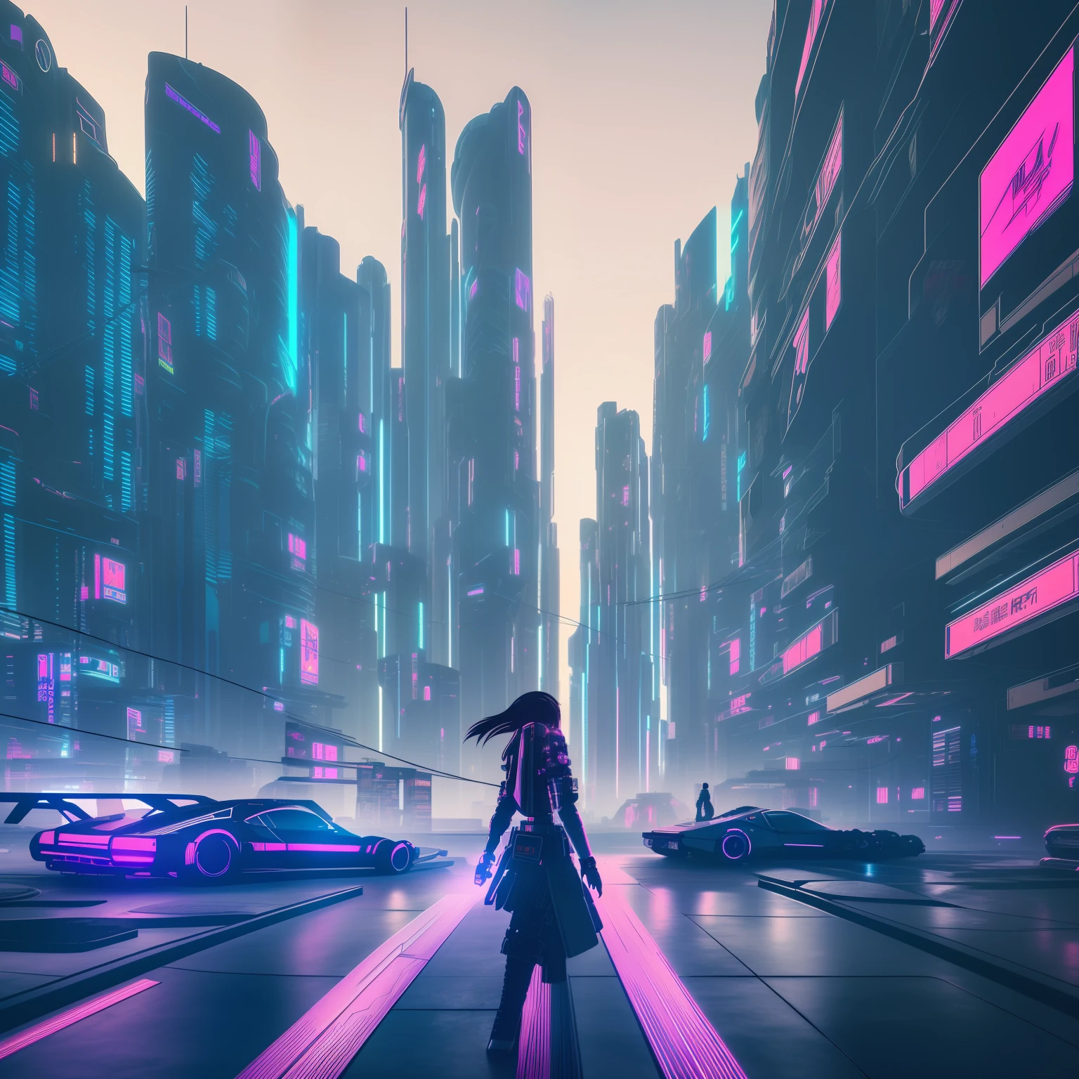 (ultra detailed digital line art render of a futuristic beautiful female Lusy character anime cyberpunk edge runners), (((style and color solutions as in the anime series cyberpunk.))) ,all head in frame. detailed symmetric beautiful hazel eyes, detailed gorgeous perfect face, hip-hop big minimalism details jacket. neon hour, 8k, volumetric lighting, soft lighting aesthetic, edge-to-edge print, volumetric lighting, cinematic, colorful background, concept art, dramatic lighting, high detail, highly detailed, hyper realistic, intricate, intricate octane render, smooth, studio lighting, trending on artstation --auto