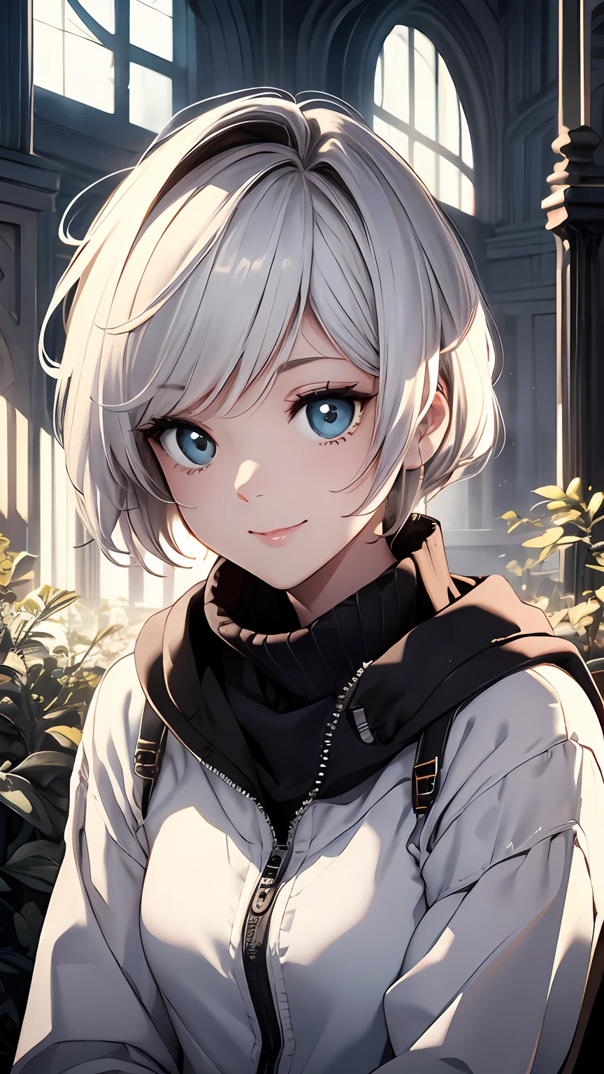 {Shy face|curious face|Happy face}, Outdoors, (Cartoon:1.2), Cowboy shot, (Masterpiece), (Best quality), ({ Nero|White|Ivory|Dark|Light black} Theme),