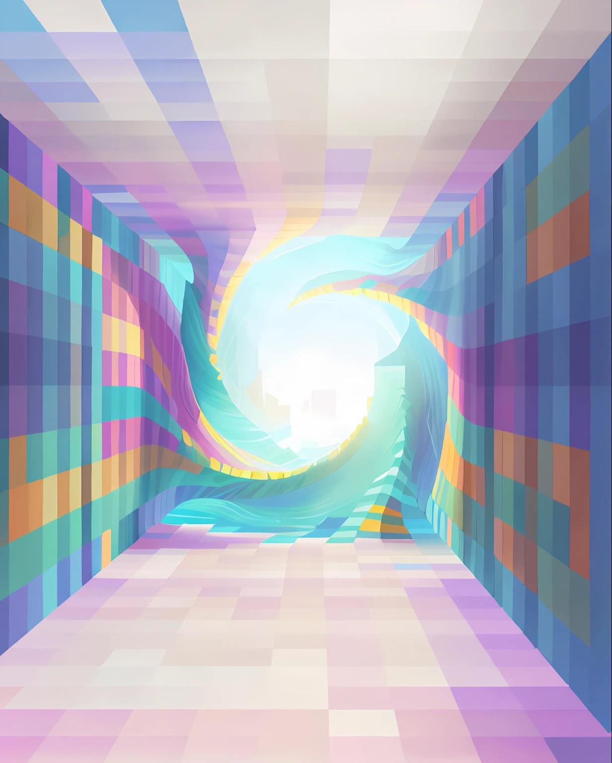 Chaotic space,hyper photorealism,High-tech architecture,epcot,pastel colour,aquarelle