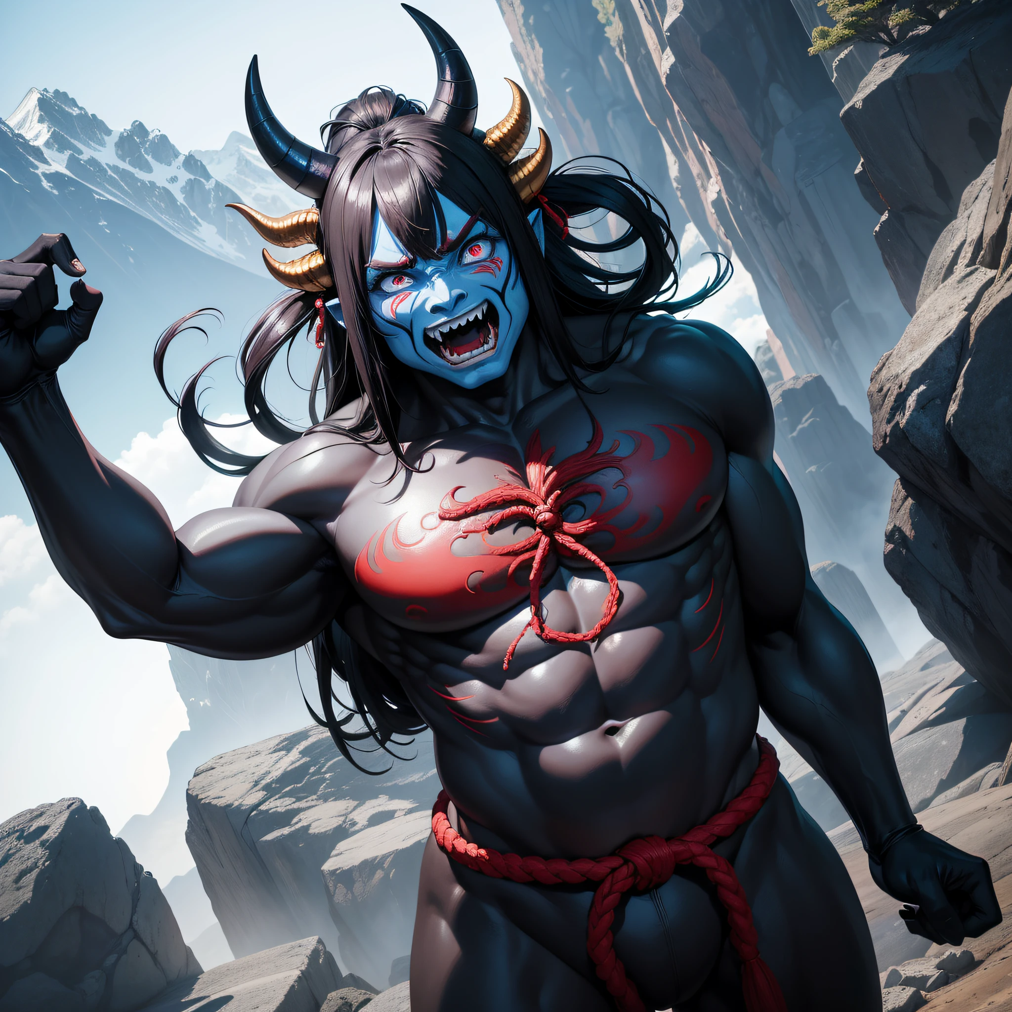 Akaoni
man
giant
muscularity
forceful
I'm afraid of the face
Sharp fangs
black hair
Mystical
Fictional creatures
Dynamism
Large figure
Horns and fangs
Skin tones such as red and blue
Three-eyed or multi-eyed
Fearful personality
Lives in mountains and caves
Can have magical powers
Traditional yokai of Japan
Folklore
Appeared in folk tales and tales