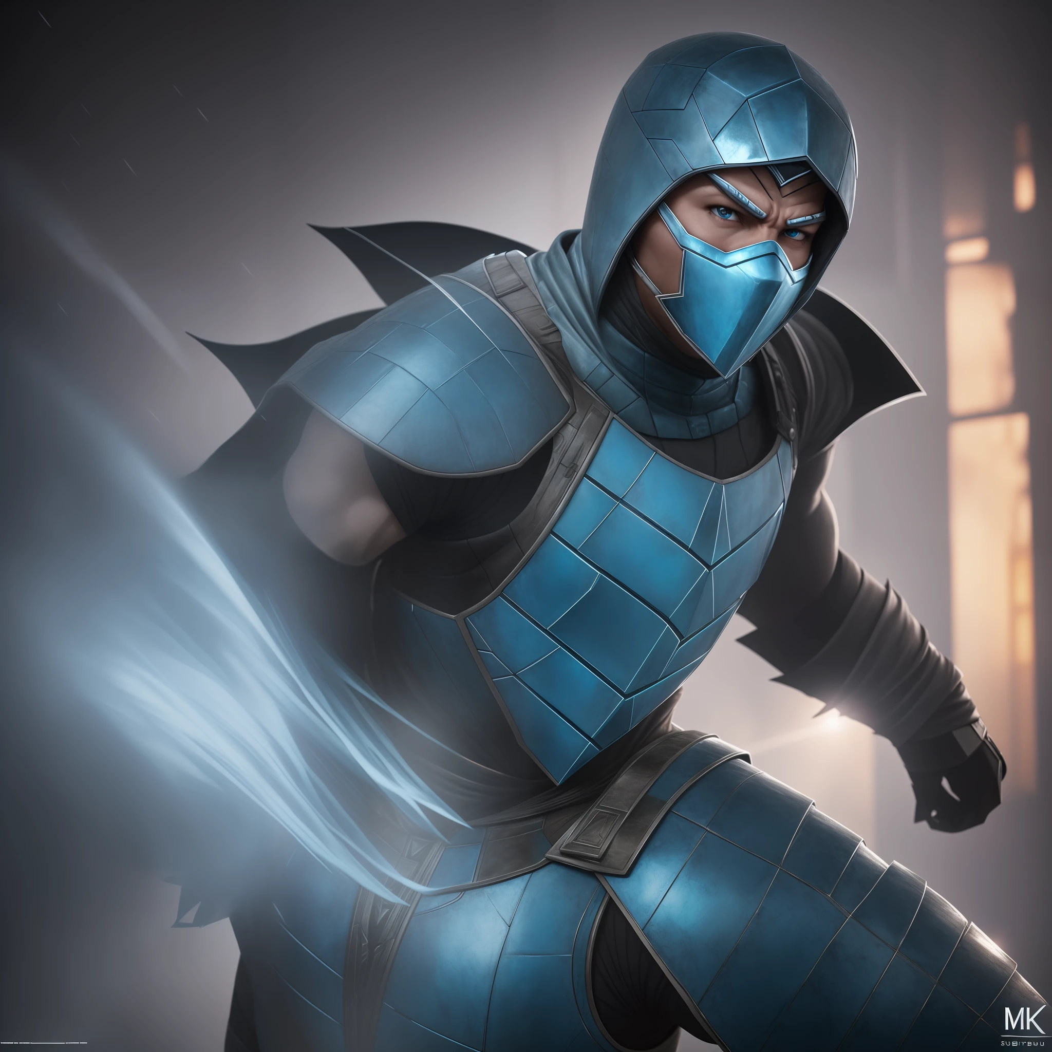 mksubzero, Sub-Zero, cinematic, hyperrealistic, photo, skin detailed, hdr, cinematography, ice