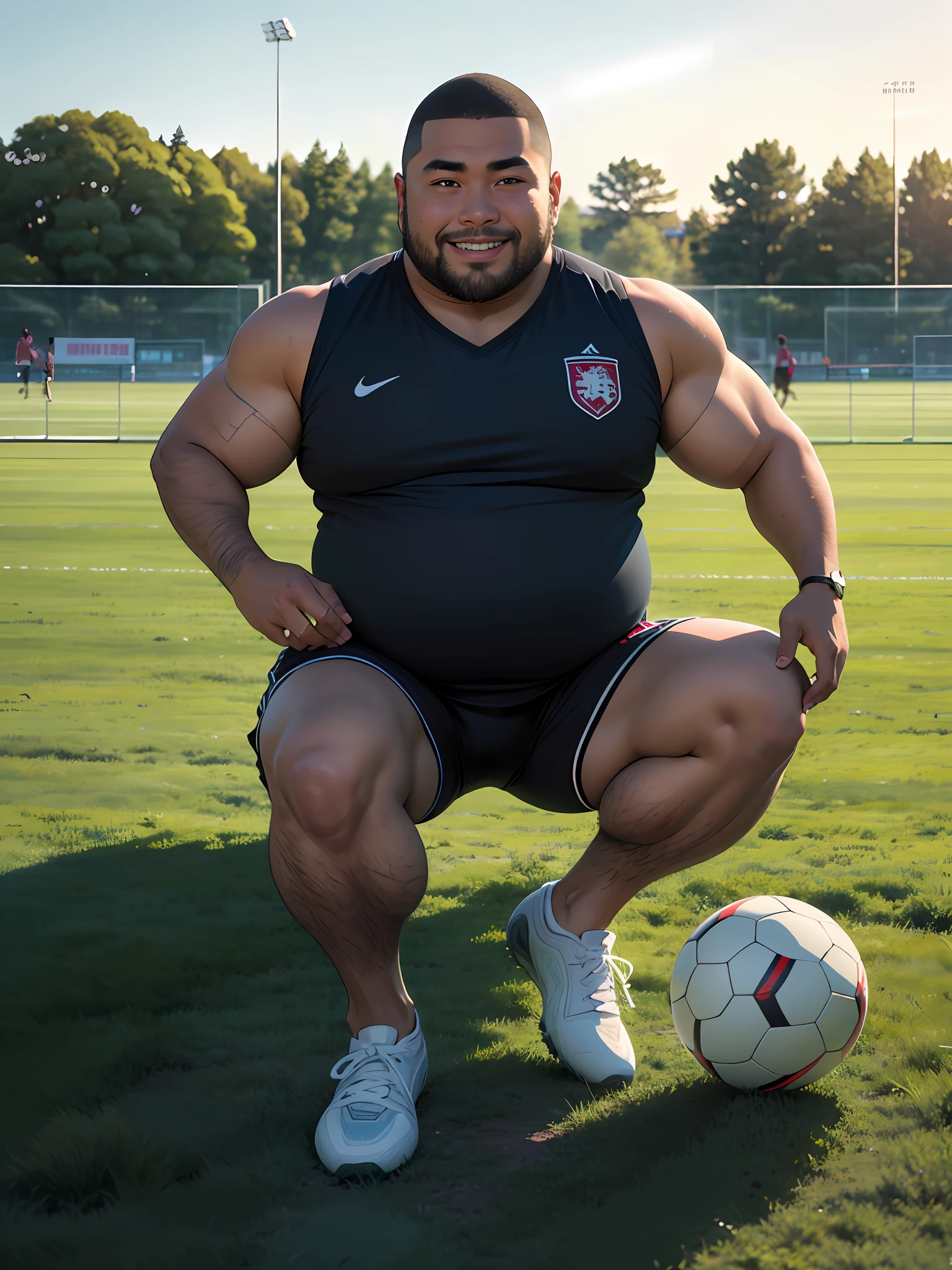 soccer court,play soccer,mongol,Korean men,chineseidol,red tank top,ssmile,Asian muscular chubby man,Fat,Strong,Jayrent,skinhead,Feet,soccer ball,Sports ,full bodyesbian,Sunny,grassy fields,big feet,whitestocking,perspired,Looking at the sky,evening light