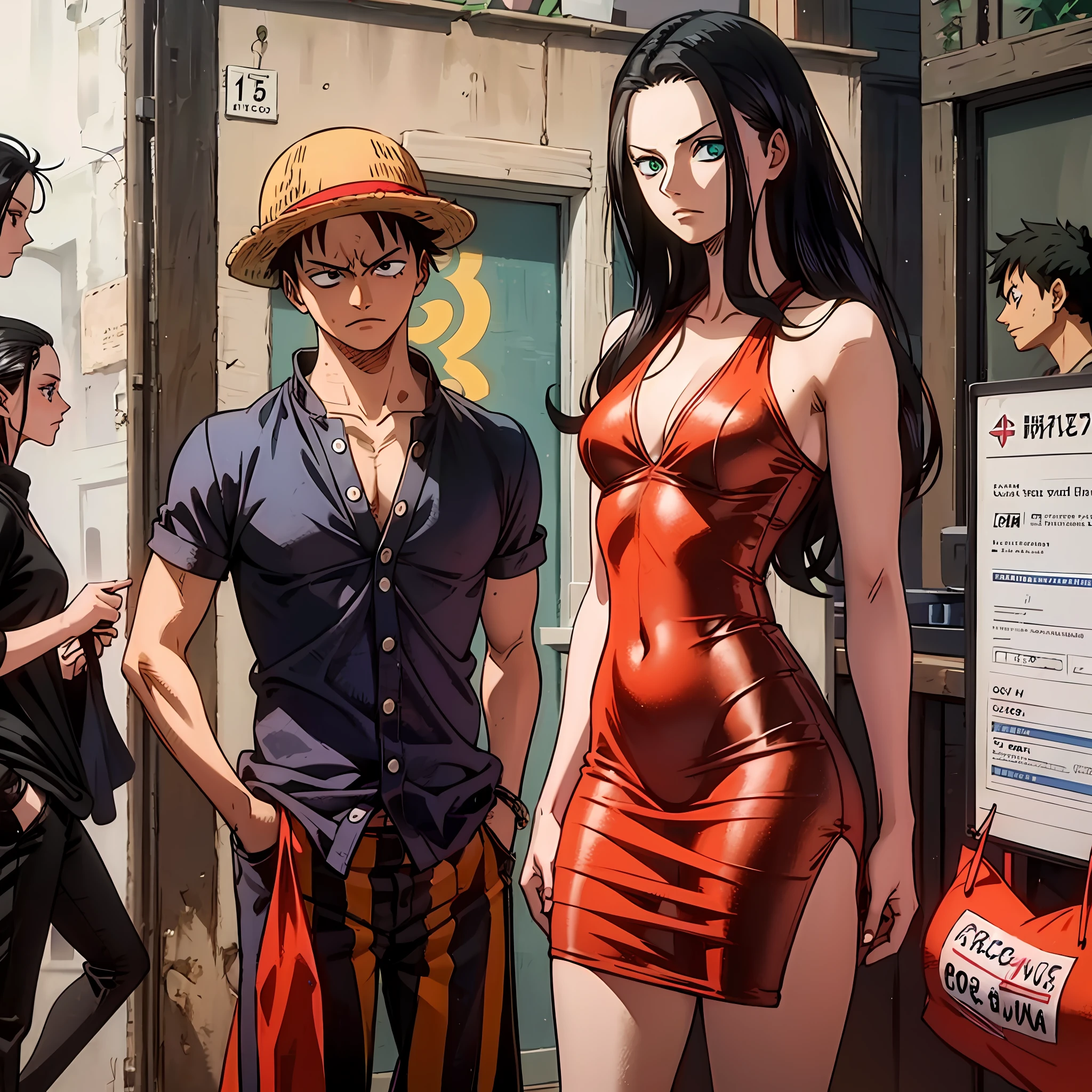 Luffy e Nico Robin,  Cute serious face