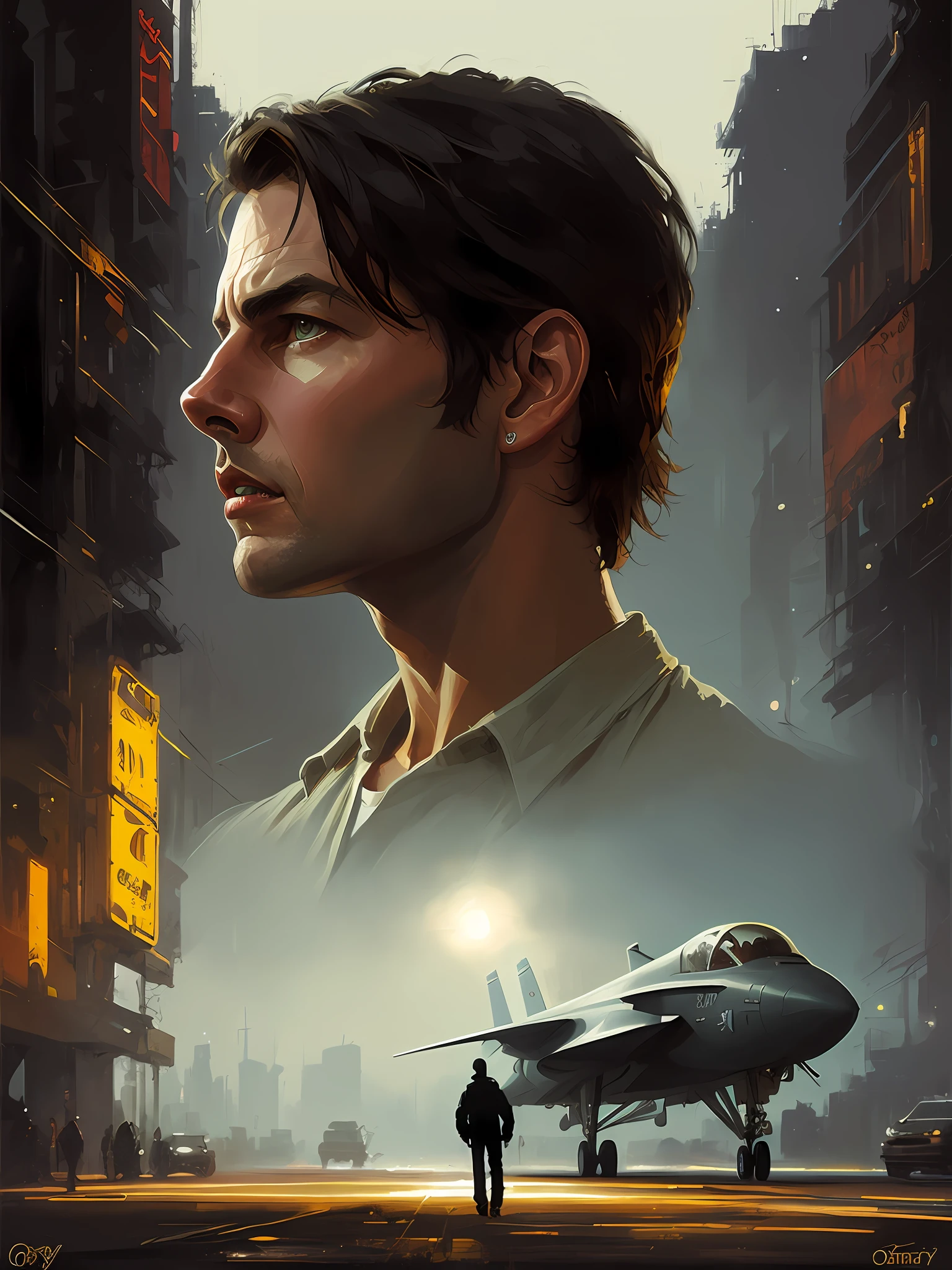 Tom Cruise from Top Gun, VHS effect, (poster for:1.2),poster on wall, Nostalgia, Movie poster,
(Skin texture), intricately details, Fine details, ultra - detailed, Ray traching, Subsurface scattering, diffused soft lighting, Shallow depth of field, By (Oliver Wetter)
Professional majestic oil painting by Ed Blinkey, atey ghailan, by Ghibli Studio, author:Jeremy Mann, Greg Manchess, Antonio Moro, trending on artstationh, trending on CGSociety, Intricate, High detail, Sharp focus, Dramatic, Realistic Paintings art (greg rutkovsky:1.4), Bokeh