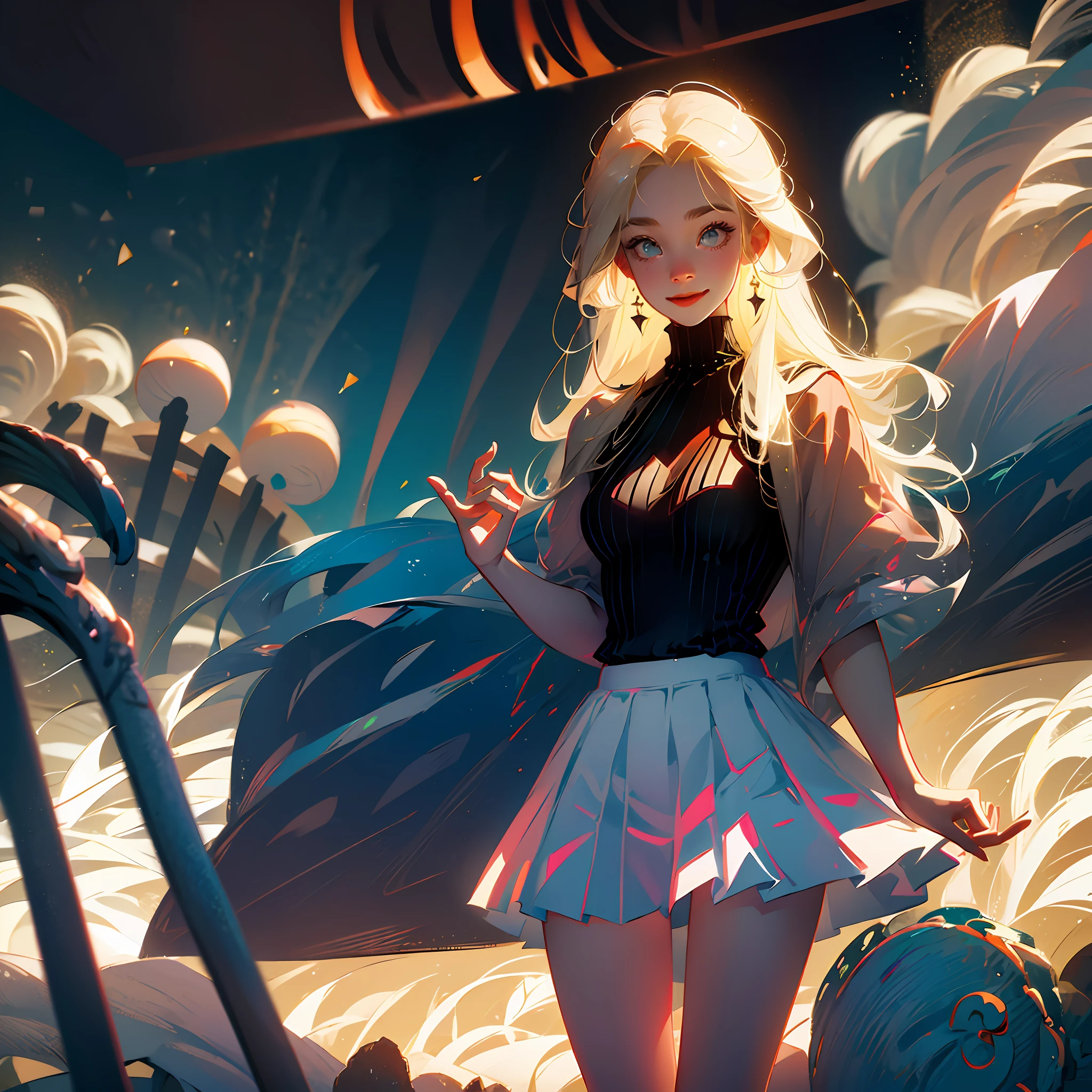 a blond、Long、Pleated mini-skirt、The background is Disneyland、huge tit、12year old、Live Action、a picture、real picture、Katyusha、a smile、Beautuful Women、well-styled --auto