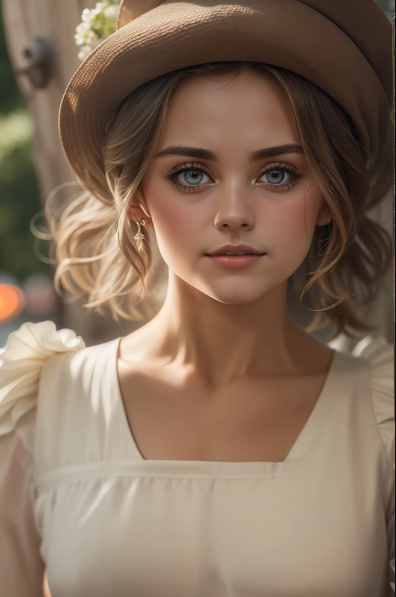 ((Jenna Coleman guckt mich verliebt an)), (sie steht zwischen Weinreben an einem Hang), (Sommersprossen), ((she has round breasts)), (kleiner Kopf), ((detailliertes Gesicht)), Weiches filmisches Licht, ((((Kino-Look)))), (fotorealistisch), (Raytracing), (scharfer Fokus), ((natural realistic skin texture)), detailliertes Gesicht, detaillierte Lippen, detaillierte Augen, doppeltes Augenlid, ((she wears a white cotton sheath dress))