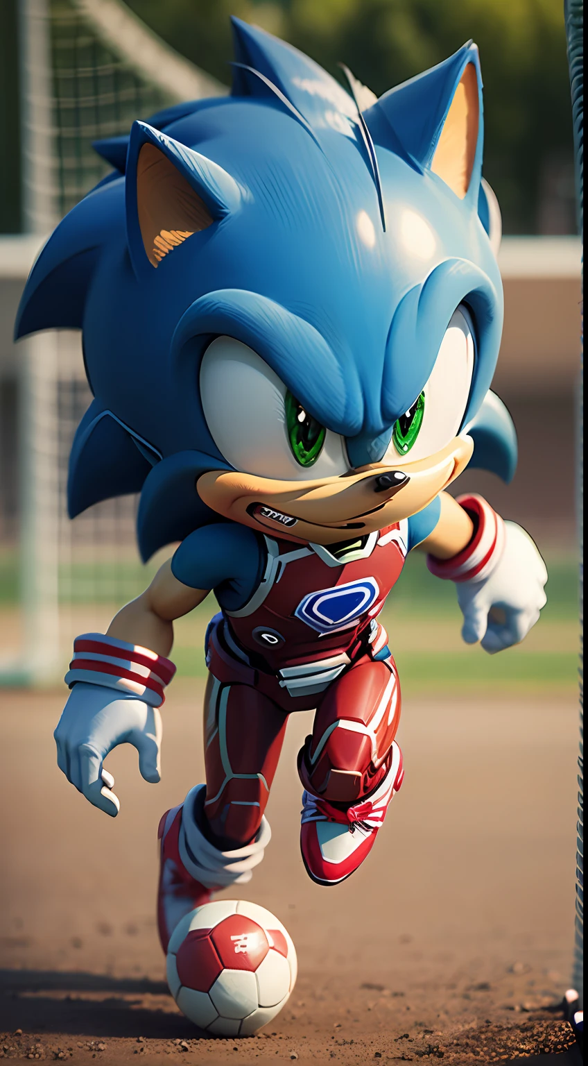 ironman style sonic play soccer