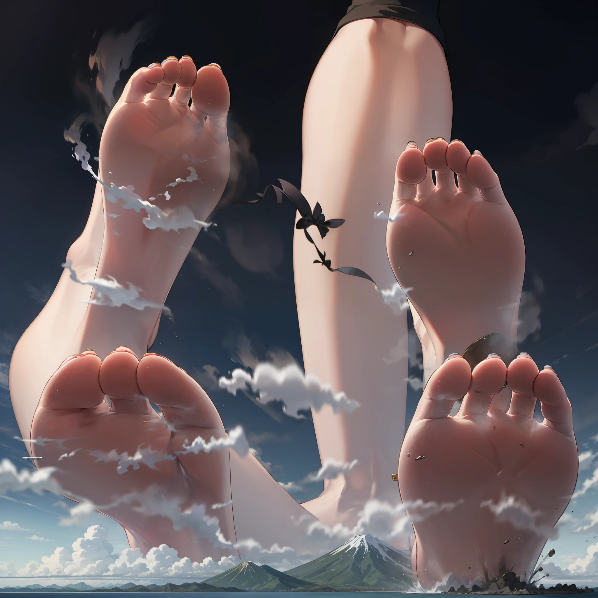 "(blacksilk:1.2,Beautiful feet:0.5) 8K Mai Sakurajima is beautiful"