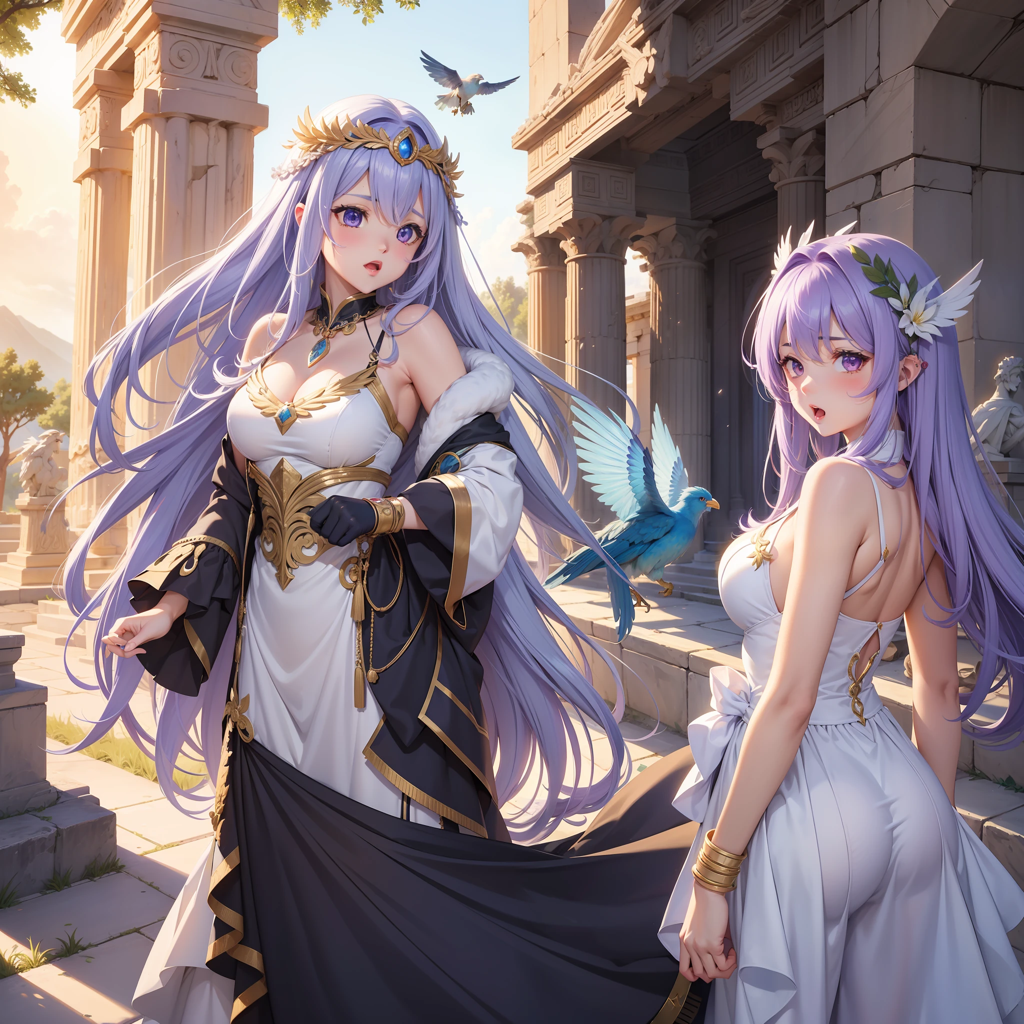 surprised expression Surprised face Opa
personification femele hposing Gravure Idol a beauty girl Mystical Fictional creatures chimera
Hair is purple
Giant bird
Companion of the goddess of hunting
Fight against heroes
Symbol of fertility
Similarities with Phoenix
Legends of ancient Greece
Greek mythology
Relevance to nature
Symbol of immortality
Culture of Ancient Greece
jump