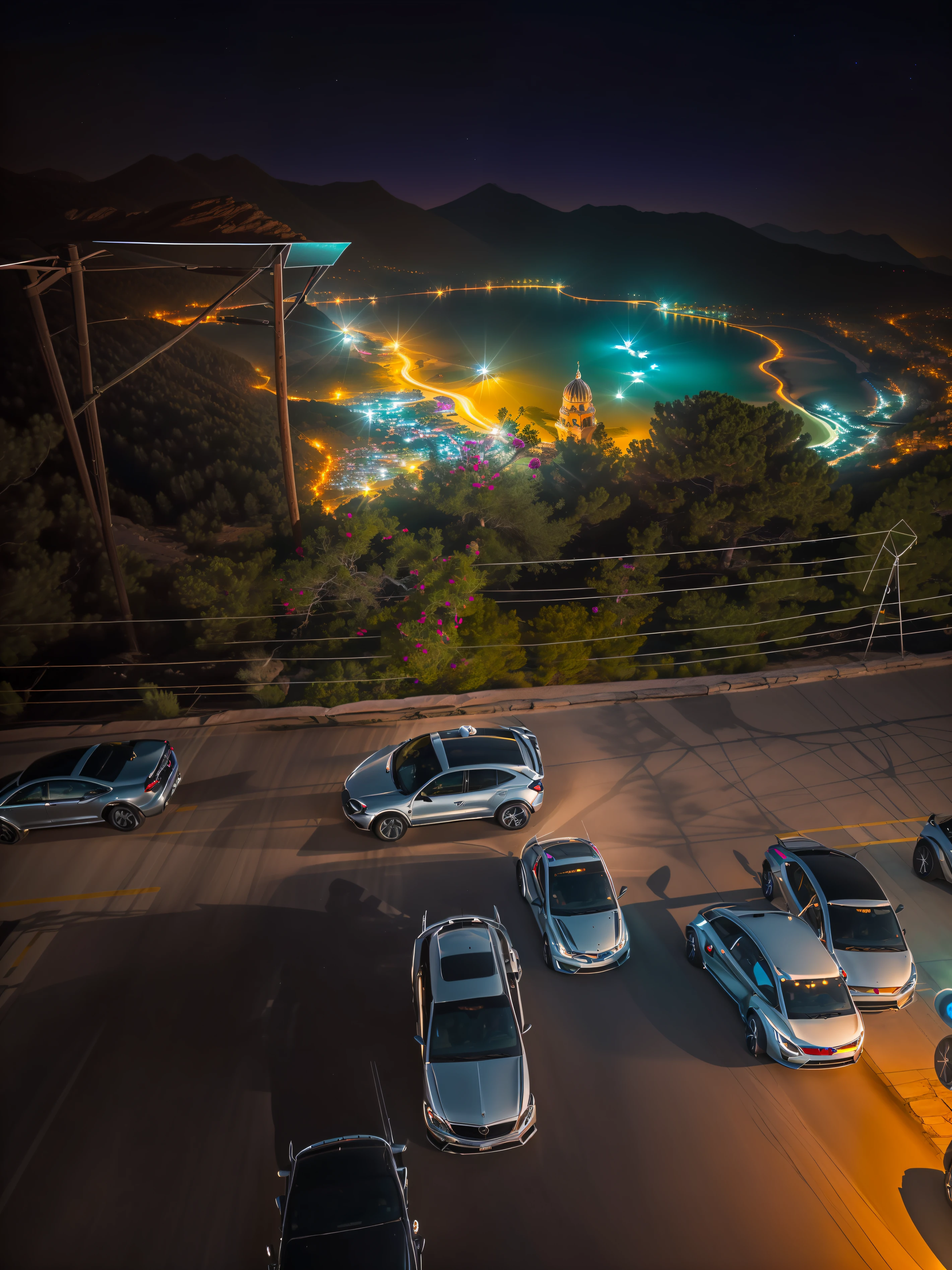 "Capture the awe-inspiring beauty of a mesmerizing 8k ultra HD photograph featuring a picturesque landscape adorned with vibrant colors, stunning details, and a captivating composition. Let the stars in the sky add an enchanting touch to this stunning visual masterpiece."