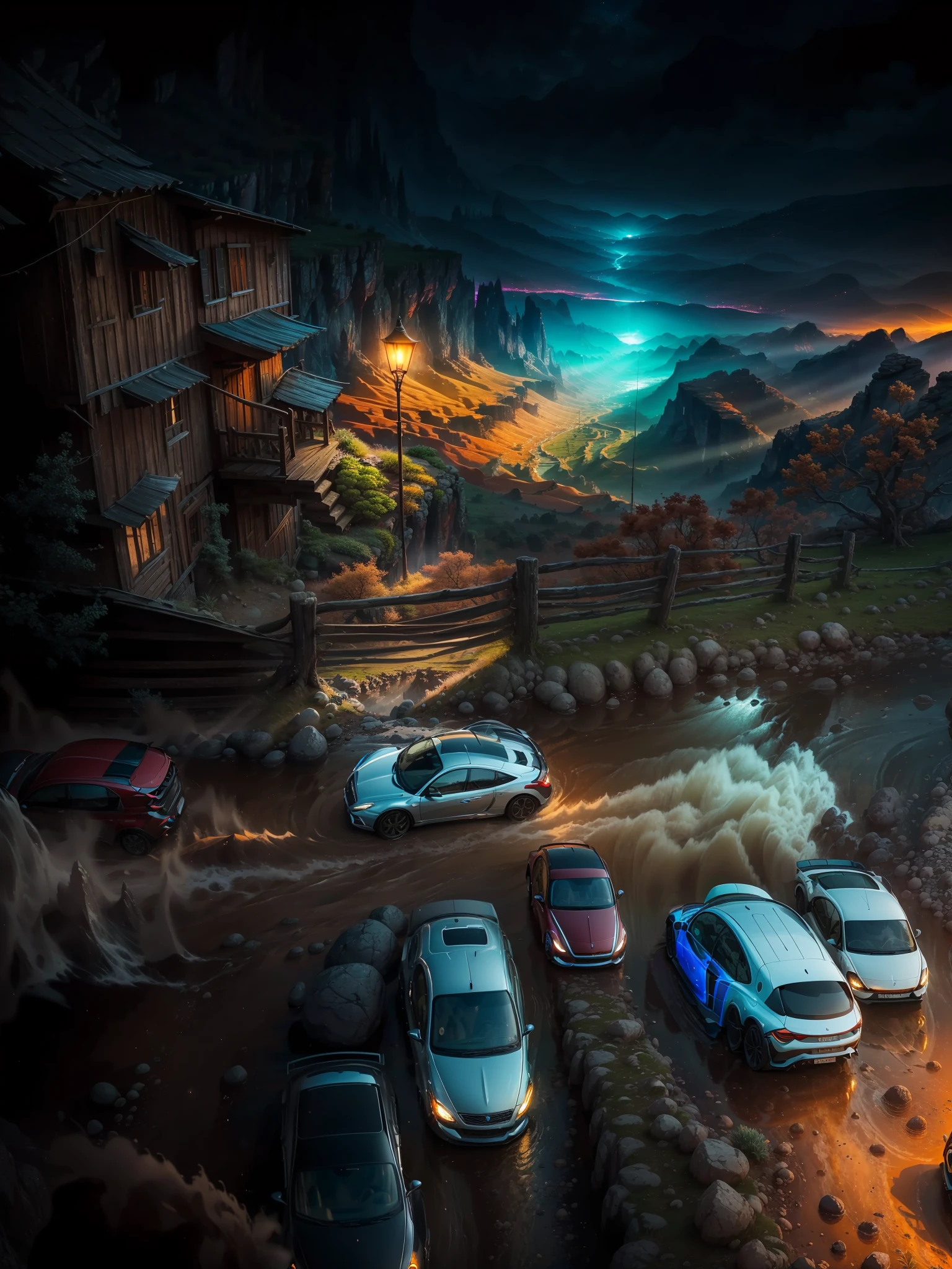 "100k ultra HD, breathtaking landscape, vibrant colors, stunning details, immense depth of field."
