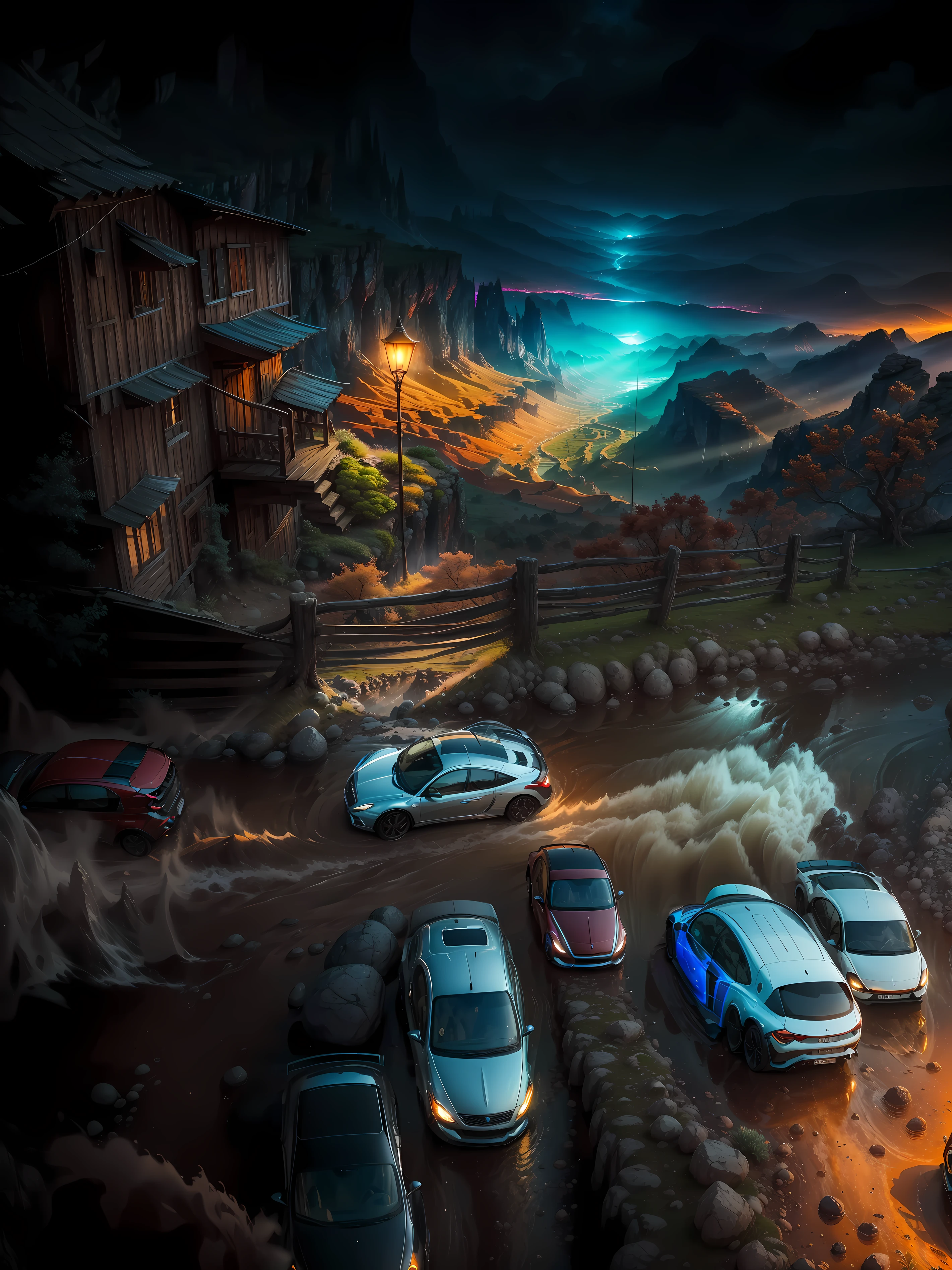 "100k ultra HD, breathtaking landscape, vibrant colors, stunning details, immense depth of field."