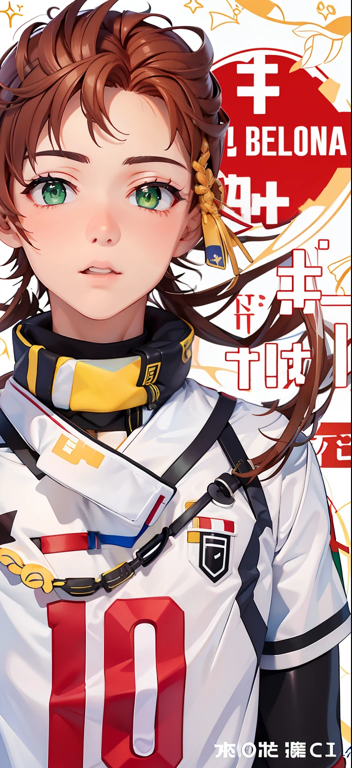 He was a young man of average size but lean physique.、Has reddish-brown hair and slim green eyes、Surrounded by an array of long lower eyelashes just like its brother。, Rin. U-20 national team wears white for Japan Japan national team matches #10 jerseys with a black shirt and black gloves under the jersey.