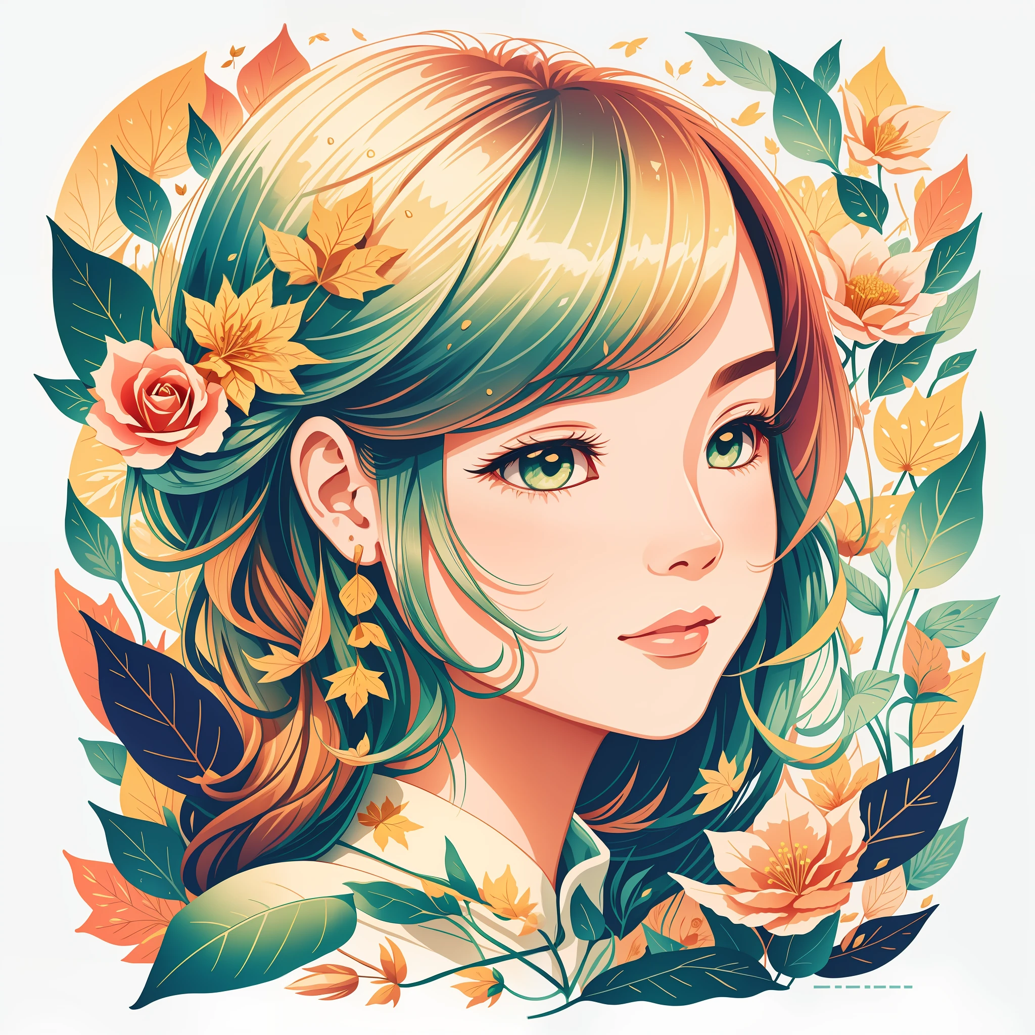 blossoms、leafs、Wheat