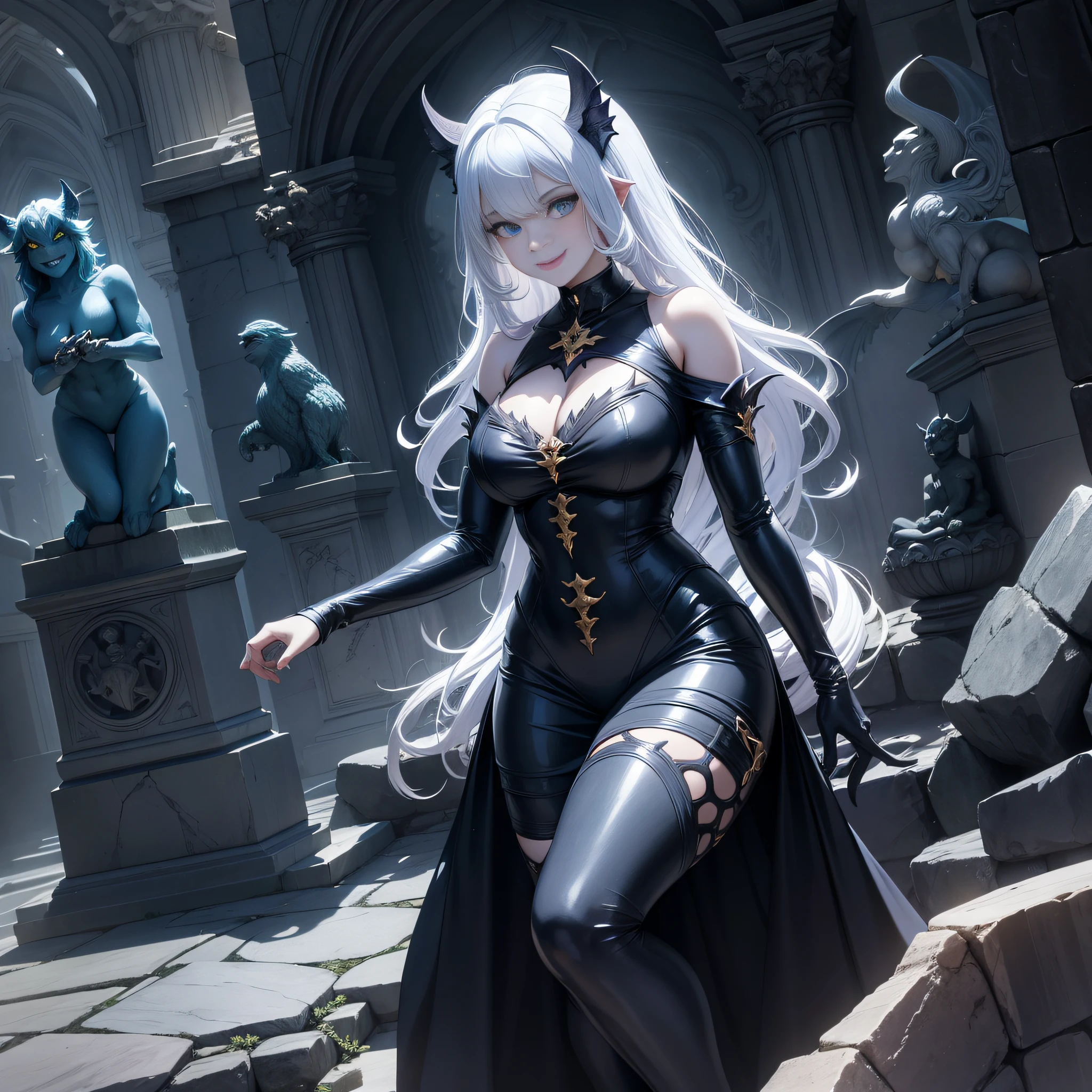 huge smile Carefree smile gargoyle
woman a beauty girl Mystical Fictional creatures chimera dynamism
Woman in flight
Stone Monster
Features of the beast
Spooky appearance
Symbol of protection
Great design
Gothic architecture
European lore
The role of guardians
Architectural decoration
Mystical beings