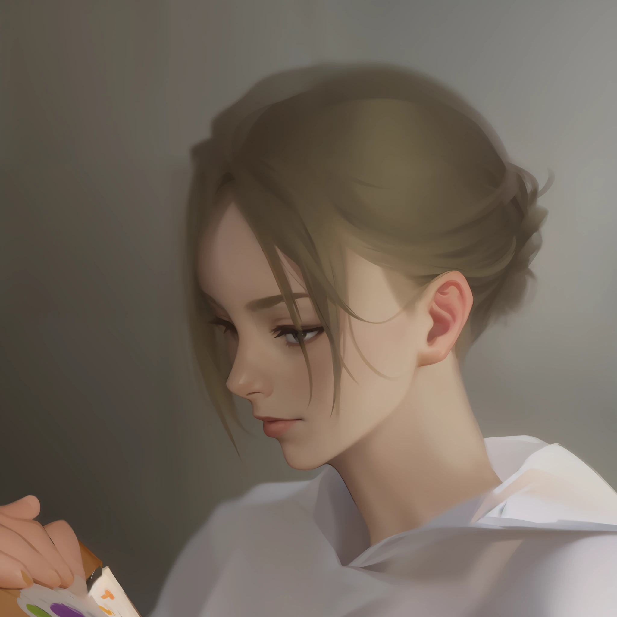Draw a woman holding a piece of cake in her hand, soft digital painting, drawn in anime painter studio, A digital painting, Soft portrait, smooth. Digital painting, digital matt painting, anime realism style, Digital painting, made with anime painter studio, digitalportrait, # 1 digital paintting of all time, #1 digital paintting of all time