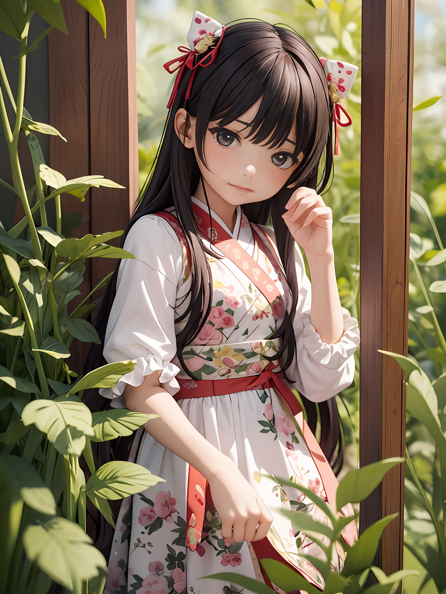 a cute young girl,chinoiserie,gentleness,,sadness,goodness