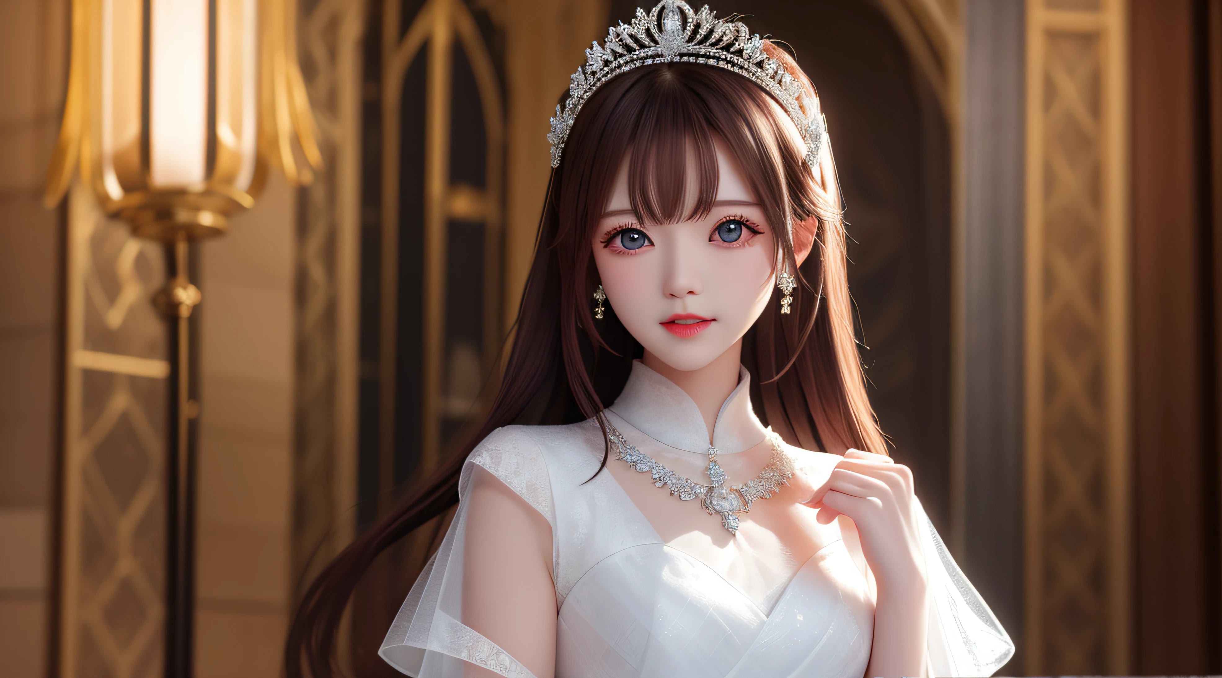 Simple tiara,White dress