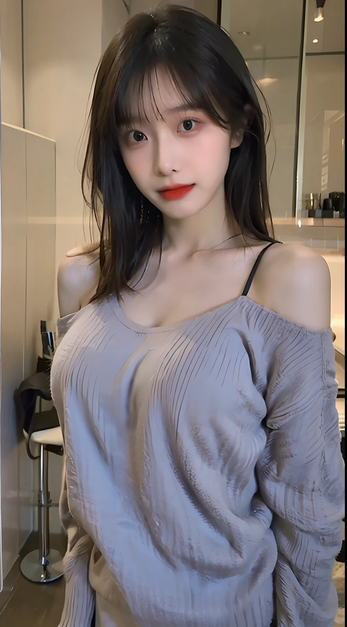 ((Best Quality, 8K, Masterpiece: 1.3)), 1girl, Slim Abs Beauty: 1.3, (Hairstyle Casual, Big Breasts: 1.2), Dress: 1.1, Super Fine Face, Delicate Eyes, Double Eyelids, Home