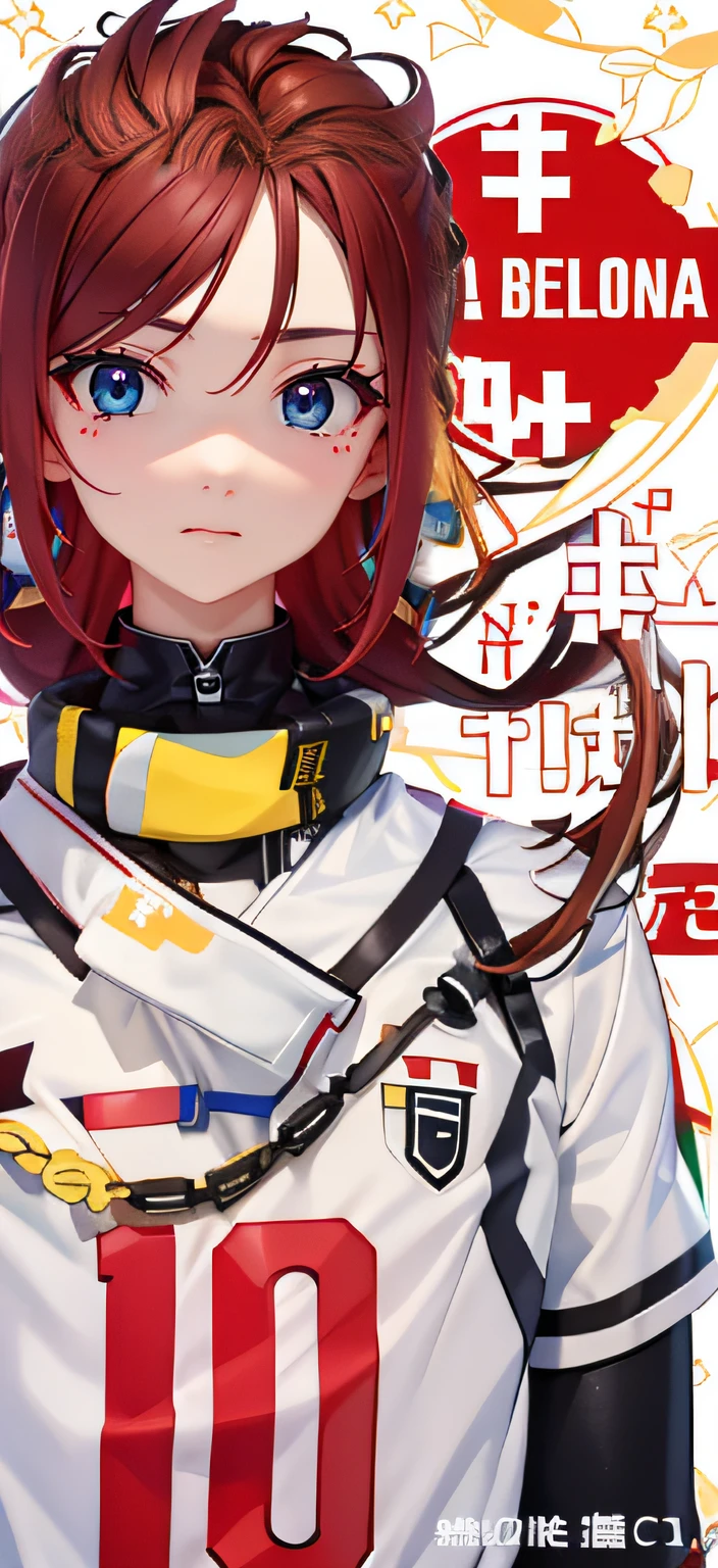 He's cool in the eyes and、Make your hair color red bean、Change eye color to blue-green。Shut your mouth expressionlessly。