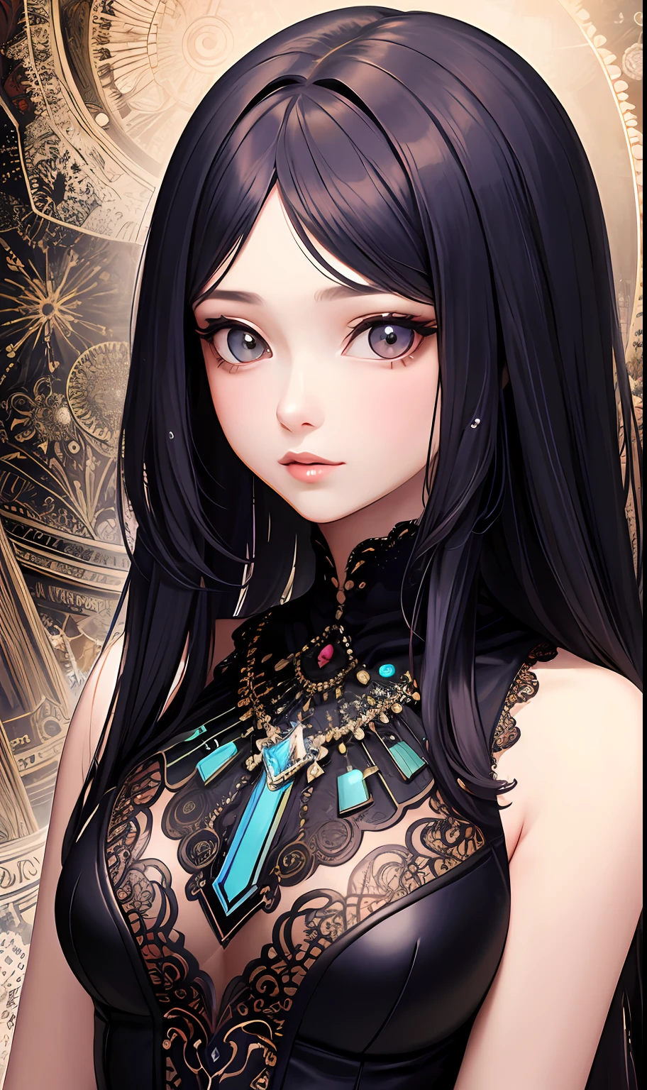 (tmasterpiece,top Quority,best qualtiy,offcial art,Beauty and aesthetics:1.2),(1girl),Extremely detailed,(s fractal art:1.3),extremely colorful,Most detailed,