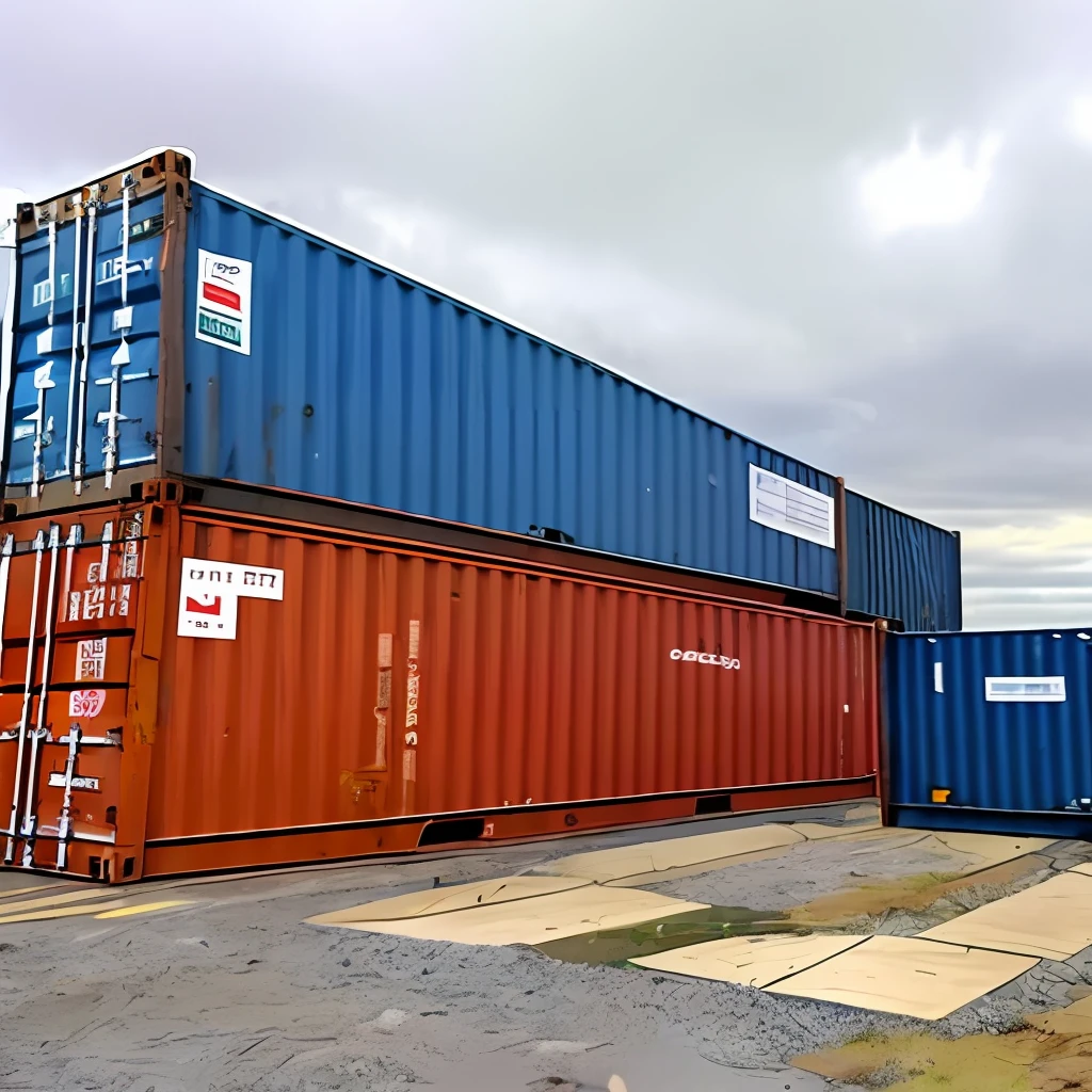 Containers at a shipyard showing logistical working environment