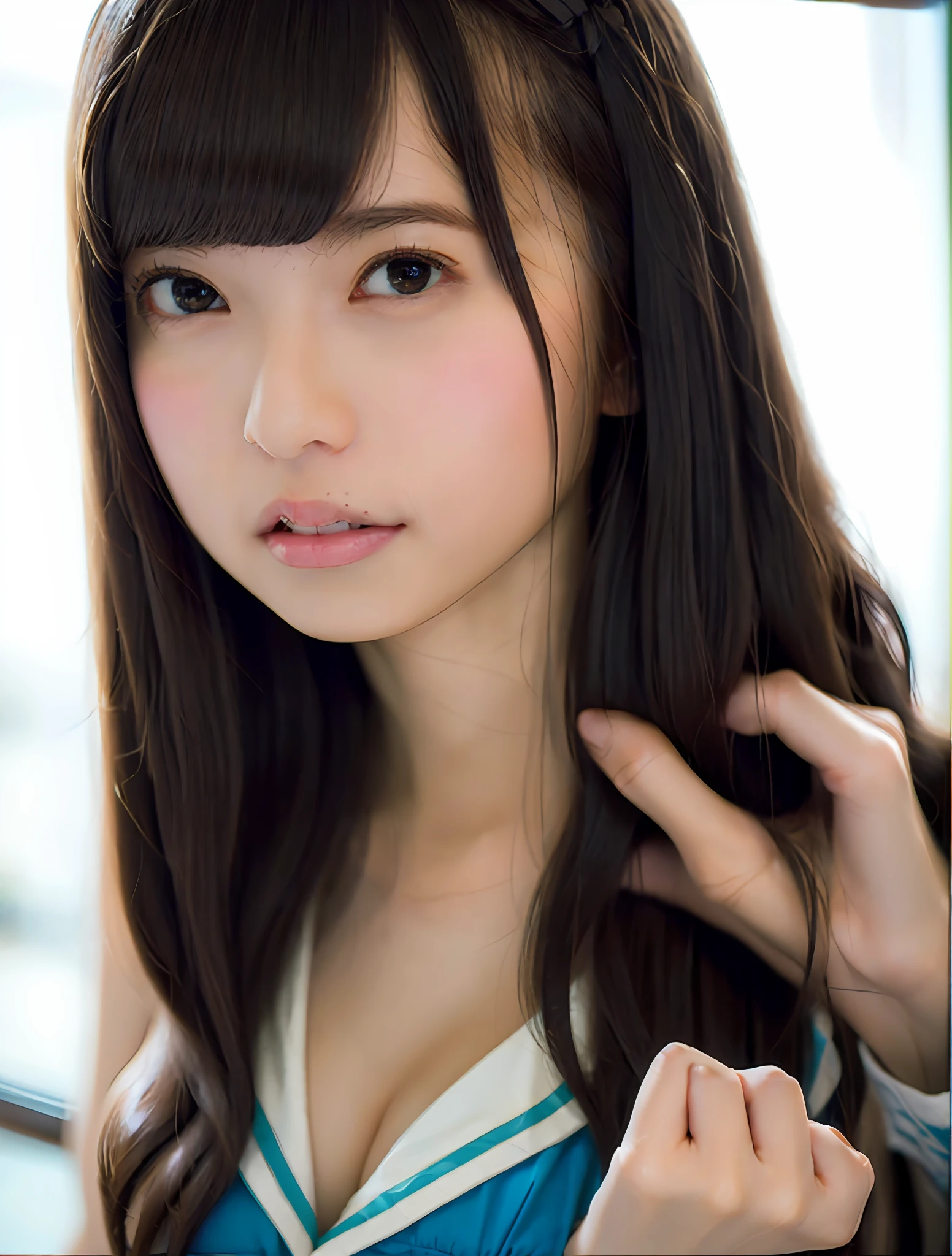 randome pose, mix4, (8K, Raw foto, top-quality, masterpiece: 1.2), (realisitic, realisitic: 1.37), girl with, cute little, A city scape, natta, Sateen, wetty, profetional lighting, photon maping, Radio City, physically-based renderingt, gradient brunet, white hair, short curls, a handsome, girl with, swim wears, high quality photograph, hight resolution, 1080p, (clearface), (Detailed face description), (Detailed hand description), (masterpiece), (Exquisite CG), extreme light and shadows, dishevled hair, masterpiece, lush detail, (Fine facial features), (top quality photo), (masterpiece), (A detailed eye), Look in front of you, fine clavicle, middlebreast