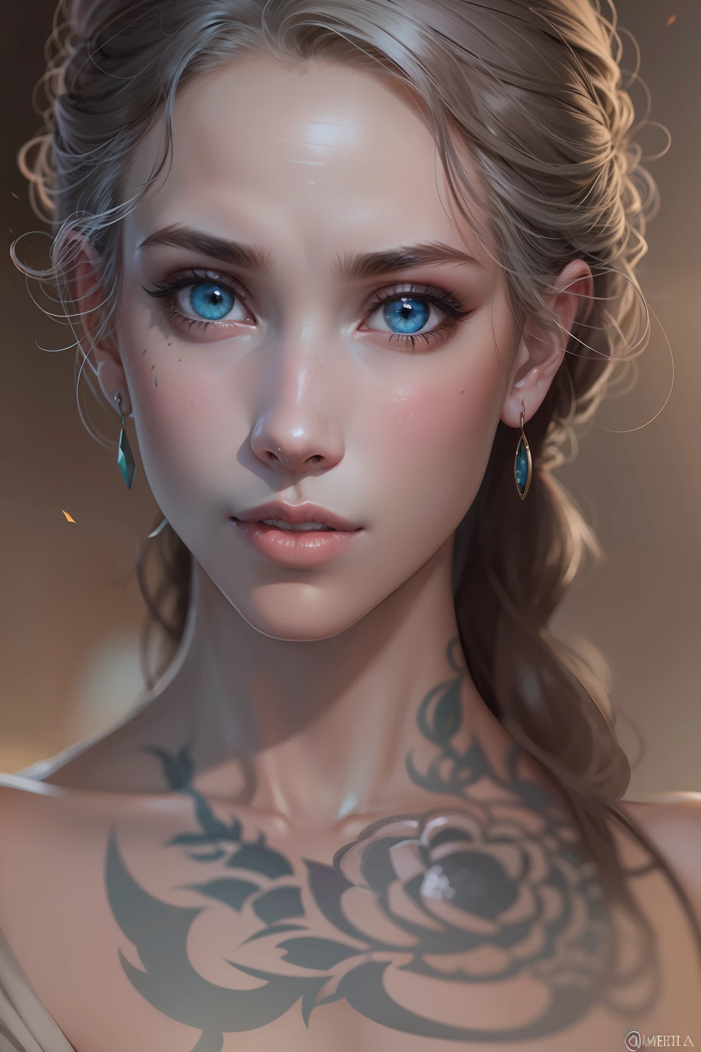 rosto feminino completo, centralizado na pagina, realista, detalhe extremo, (obra-prima), (melhor qualidade), rosto, olhando para o expectador, olhos arregalados, espanto, susto, surpresa, 8k, nas dimensoes 1080 x 1920, loira muito bonita, pele real, olhos azuis, raw
