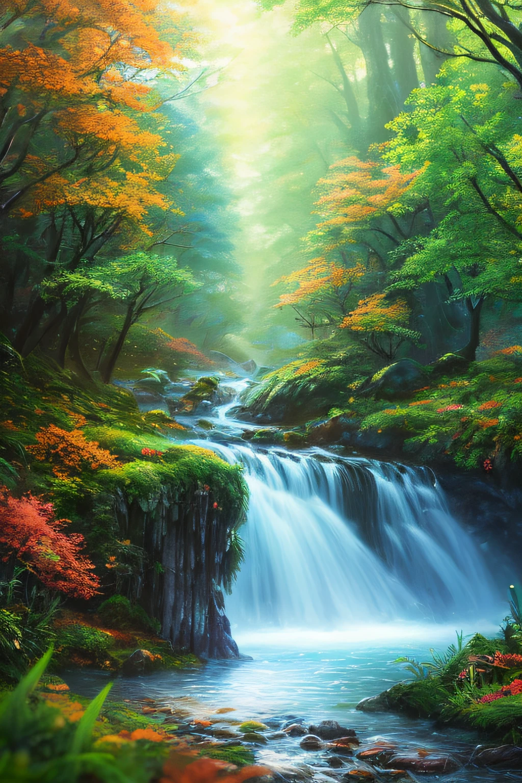 masterpiece, best quality, high quality,extremely detailed CG unity 8k wallpaper, An enchanting and dreamy scene of a fantasy forest, with towering trees, glowing mushrooms, and hidden fairy glens, creating a sense of mystique and enchantment, artstation, digital illustration, intricate, trending, pastel colors, oil paiting, award winning photography, Bokeh, Depth of Field, HDR, bloom, Chromatic Aberration ,Photorealistic,extremely detailed, trending on artstation, trending on CGsociety, Intricate, High Detail, dramatic, art by midjourney