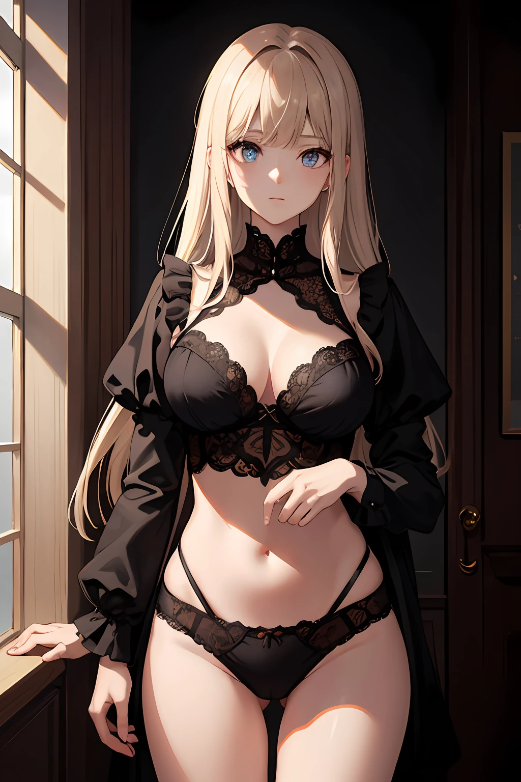 (masterpiece:1.3),(anime, illustration:1.0), (100 layer, sharp:1.2), (best quality:1.2), (extremely high quality, high quality, ultra quality:0.8), (detailed, ultra-detailed, extremely detailed, insanely detailed:1.1), (intricate, extremely intricate, insanely intricate:1.1),(extremely delicate, insanely delicate:1.0), (high definition, high resolution, full hd, absurdres:0.8), (extremely beautiful background, extremely detailed background:1.0), , , + (hard light:1.0), (shadow, shade:1.0), (reflection, refraction:0.8), (light rays, light glare, :1.0), (clear, glossy, :1.0), , (4k, 8k, extremely detailed CG unity 8k wallpaper:0.8), , beautiful eyes, , , , , , , , , , , ,Underwear,girl,