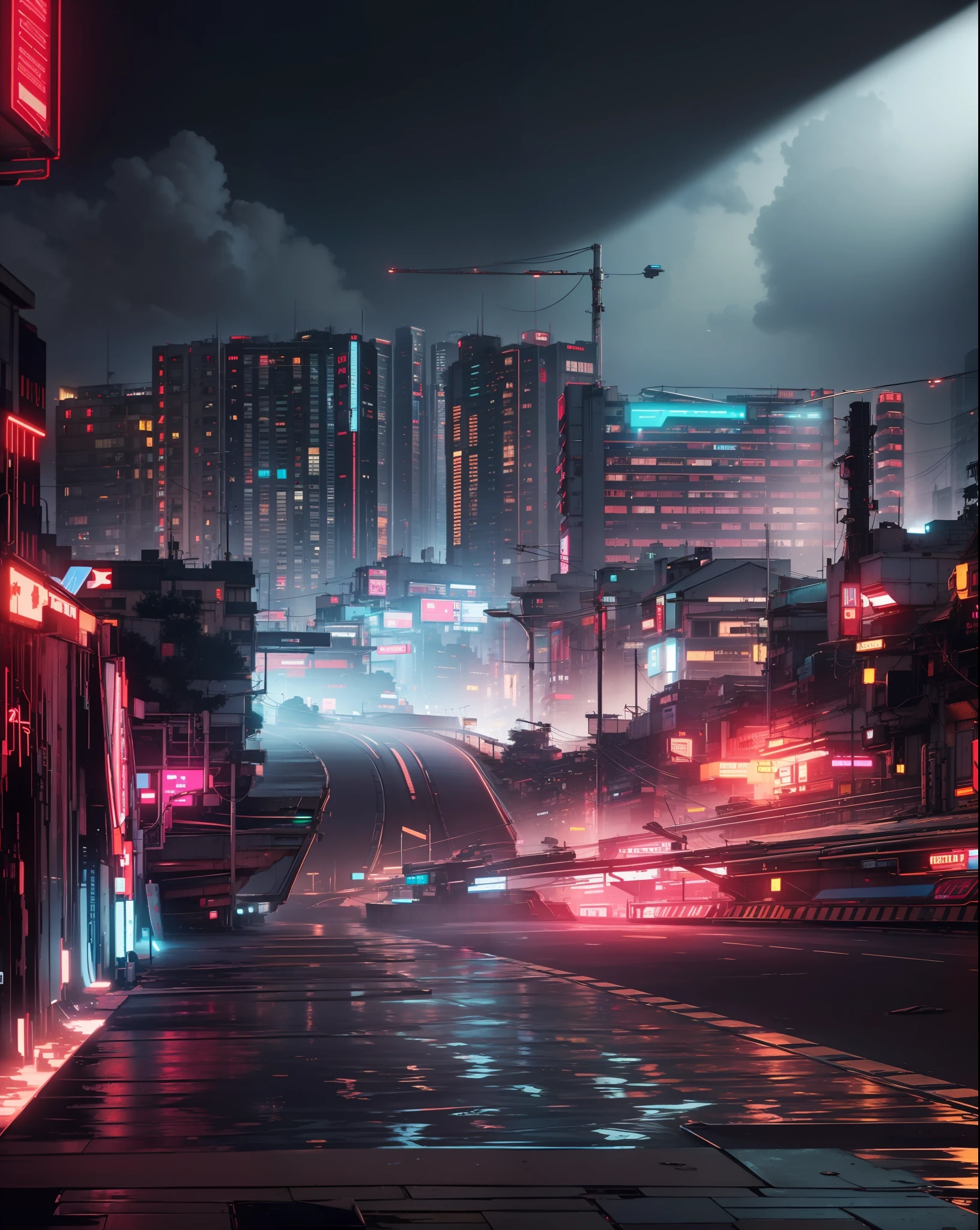 a city cyberpunk, UHD, ultra detailed, violet perple cinematic, highres, 8k
