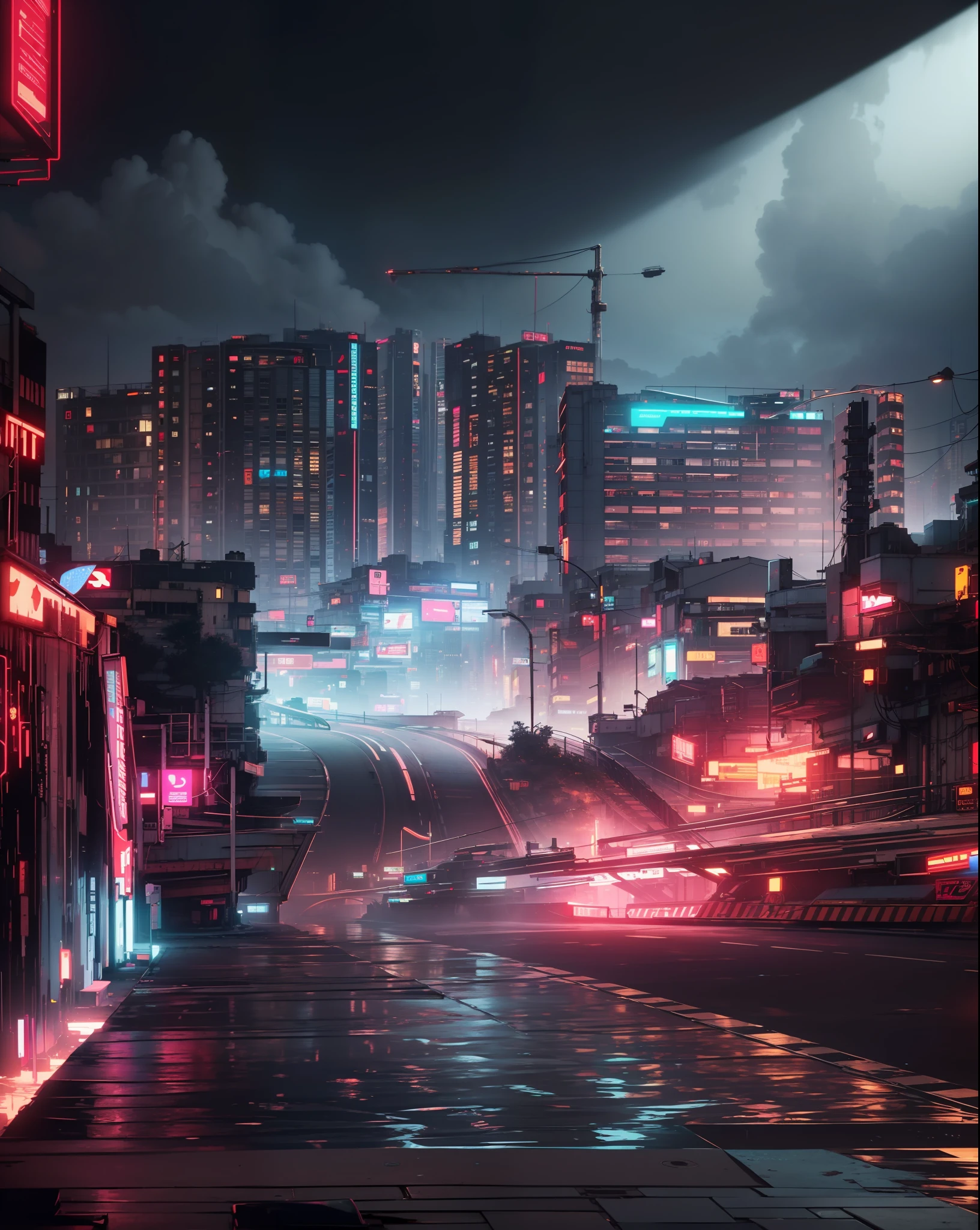a city cyberpunk, UHD, ultra detailed, violet perple cinematic, highres, 8k