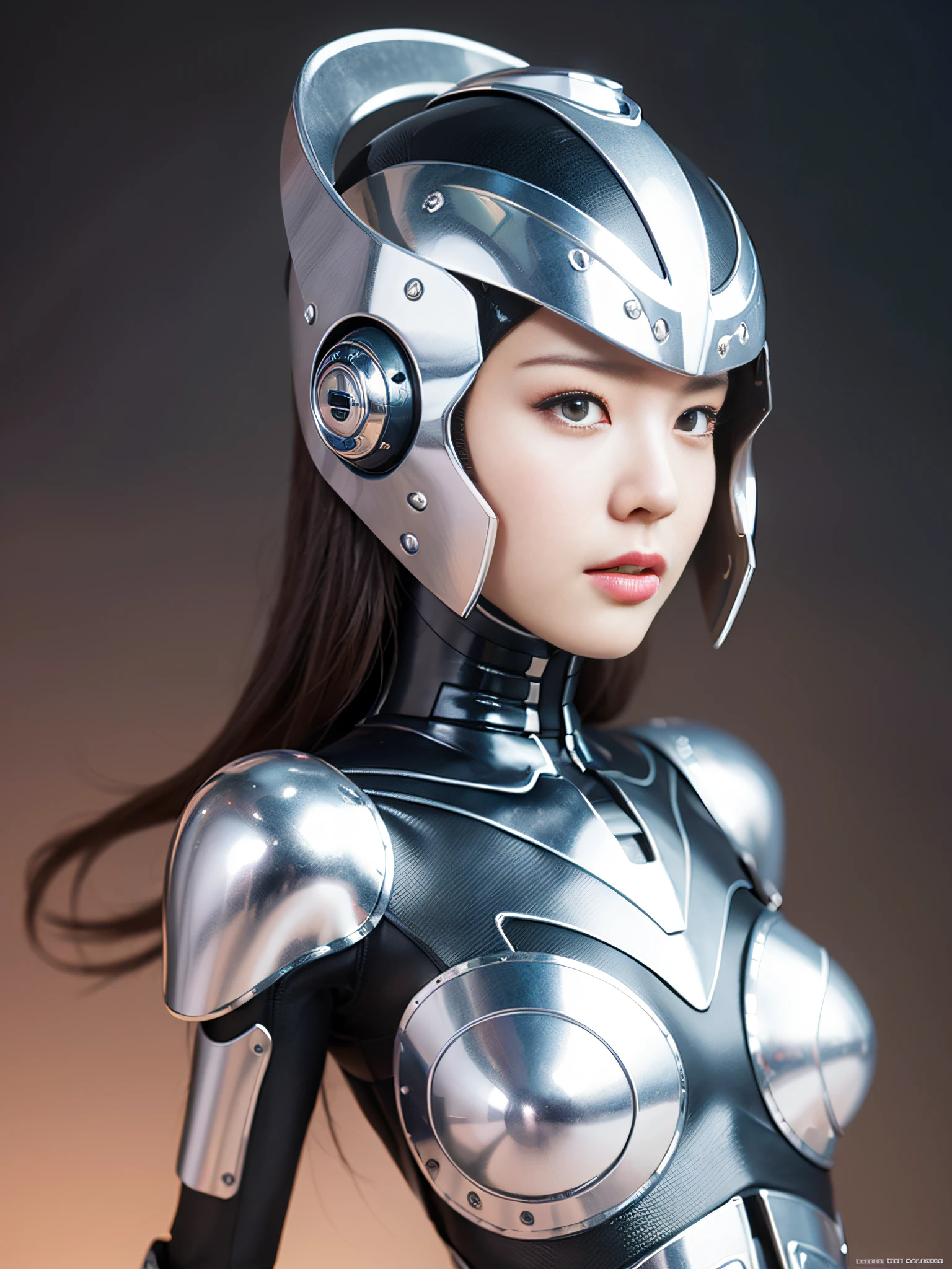 Highly detailed beautiful ceramic silhouette female robot face、showing nipple、robotical、Robot Parts、150 mm complex 3D rendering、beautiful studio soft light、Rim Lights、vivid detail、luxuriouscyberpunk、Ren Hao、surreal、parfect anatomy、face muscles、Cable wire、microchips、Elegant and beautiful background、octane renderings、HR Giger Style、8k、beste-Qualit、шедевр、an extremely delicate and beautiful、richly detailed、CG、unity、 wall-paper , (fidelity, fidelity: 1.37), astonishing, finely detail, шедевр, beste-Qualit, Official Art, Highly detailed CG Unity 8k wallpapers, absurderes, incrediblyabsurdres, robotical, silver helmet, fullllbody