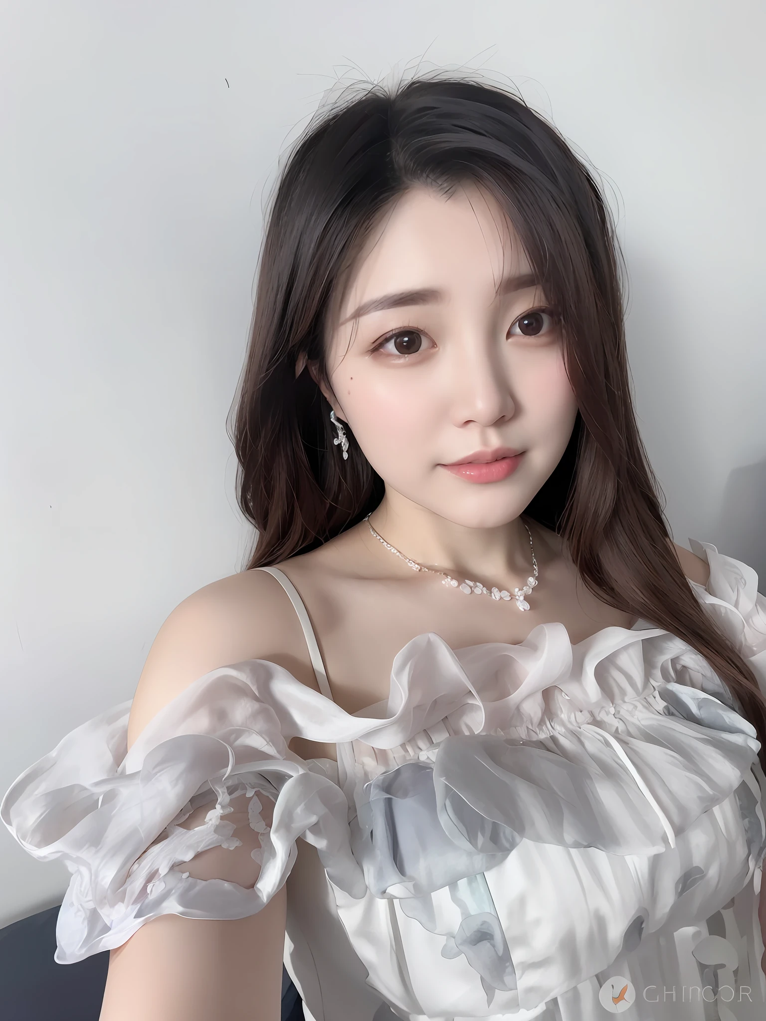 there is a woman that is posing for a picture in a dress, Choi Hyun-hwa, Shin Jinying, sakimichan, xintong chen, Korean girl, ulzzangs, jaeyeon nam, yanjun cheng, Beautiful young Korean woman, beautiful Korean women, wenfei ye, 8k selfie photograph, Gorgeous young Korean woman, gongbi