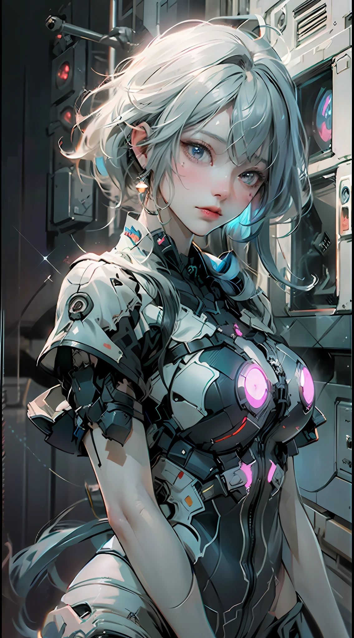 ((Best quality)), ((masterpiece)), (detailed:1.4), 3D, an image of a beautiful cyberpunk female,HDR (High Dynamic Range),Ray Tracing,NVIDIA RTX,Super-Resolution,Unreal 5,Subsurface scattering,PBR Texturing,Post-processing,Anisotropic Filtering,Depth-of-field,Maximum clarity and sharpness,Multi-layered textures,Albedo and Specular maps,Surface shading,Accurate simulation of light-material interaction,Perfect proportions,Octane Render,Two-tone lighting,Wide aperture,Low ISO,White balance,Rule of thirds,8K RAW,