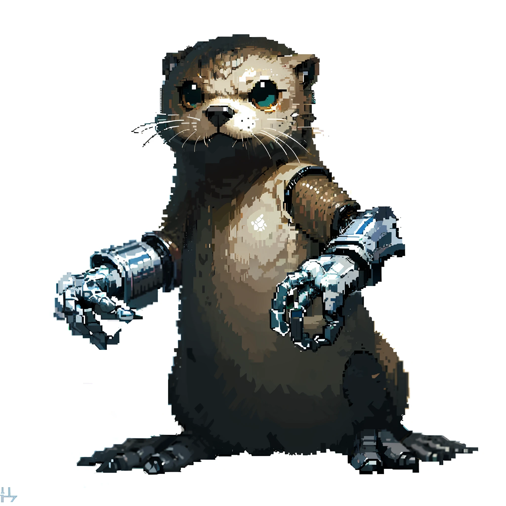 (obra-prima, qualidade superior, melhor qualidade), pixel, Pixel Art, lontra