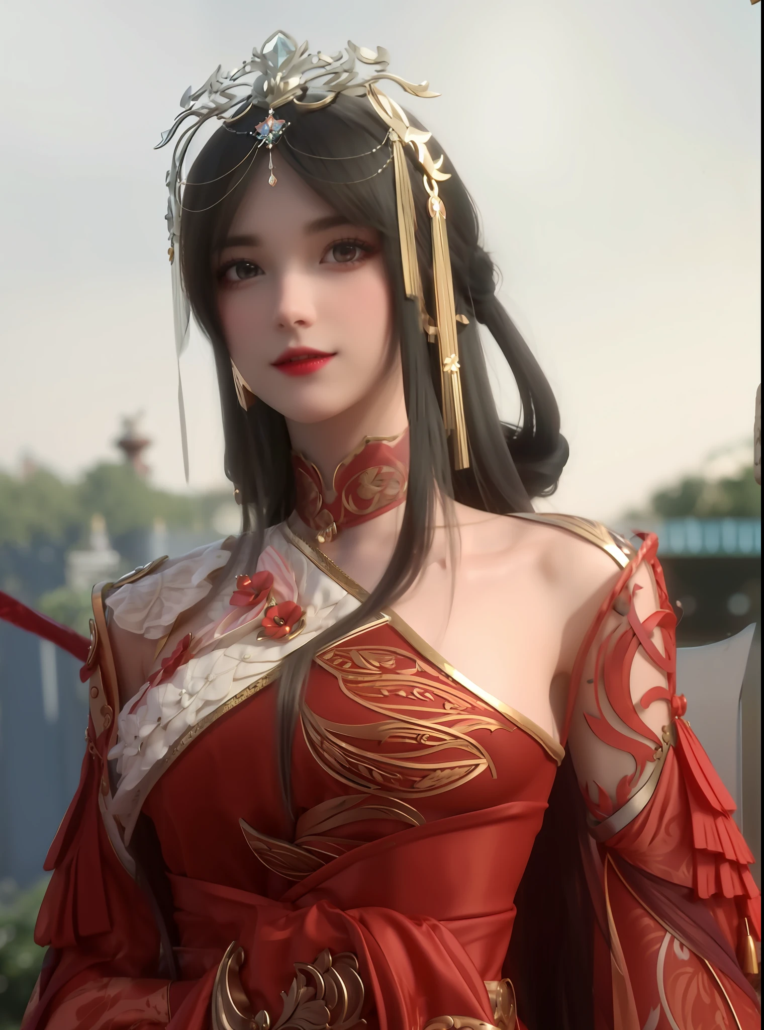brunette color hair,Royal Sister,Beautuful Women,hair adornments,head gear,offcial art,Unity 8k wallpaper,ultra - detailed,Aesthetics,tmasterpiece,best qualtiy,realisticlying,illuminating,Frankness,photore,A high resolution,4K,8K,Bokeh,