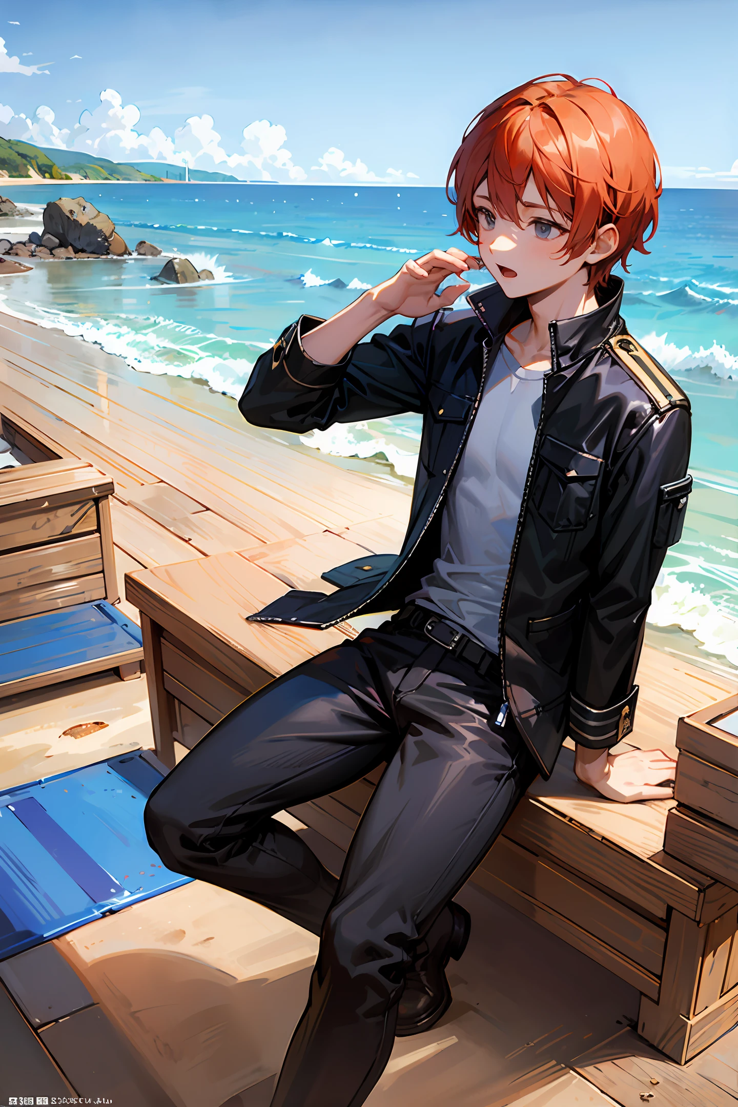 everyday，He sang passionately and went to sea，Even if sometimes empty-handed，He would also lie on the beach in the sun，Keep singing，Very good mood