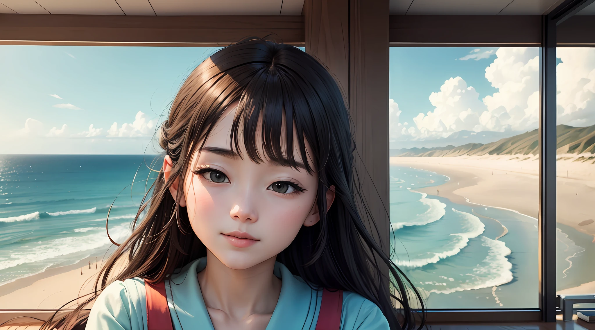 Facing the sea,Spring