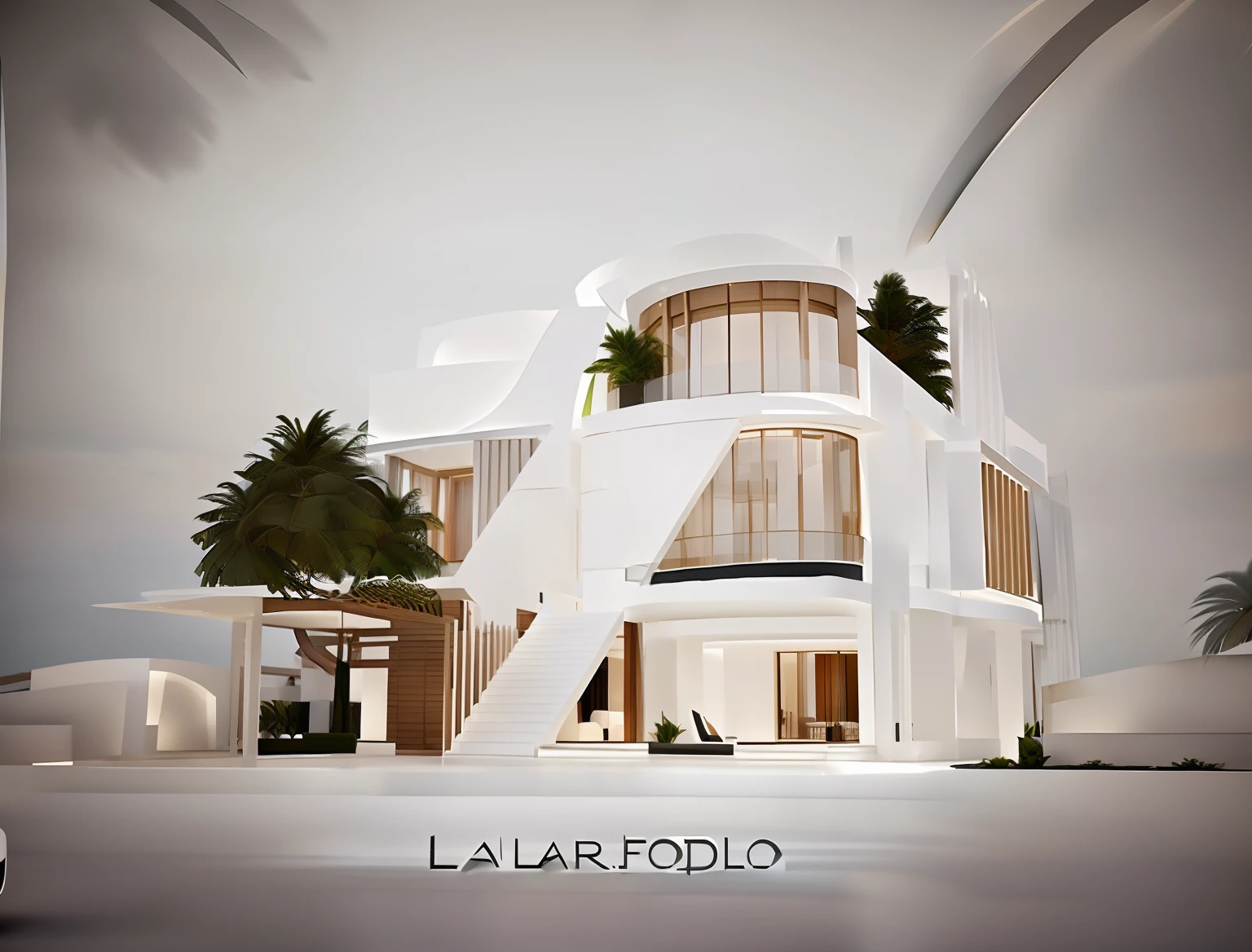 Modern villa, with beautiful and contemporary design. This villa has elegant architecture with open spaces, creating a spacious and airy feeling.